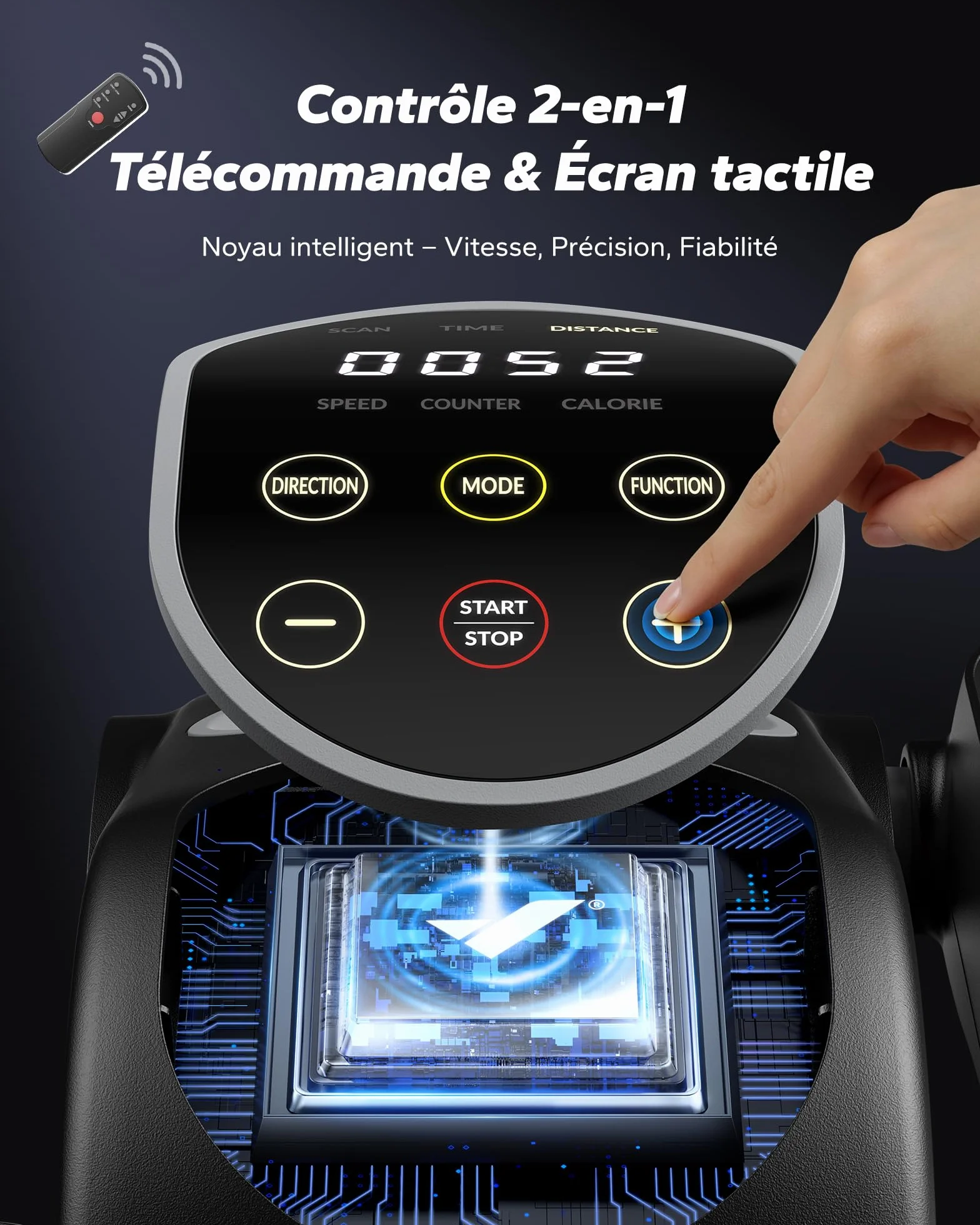 MERACH Elliptique de Bureau Mini Vélo Elliptique 8-12 Vitesses Silencieux Portable Tapis Antidérapant