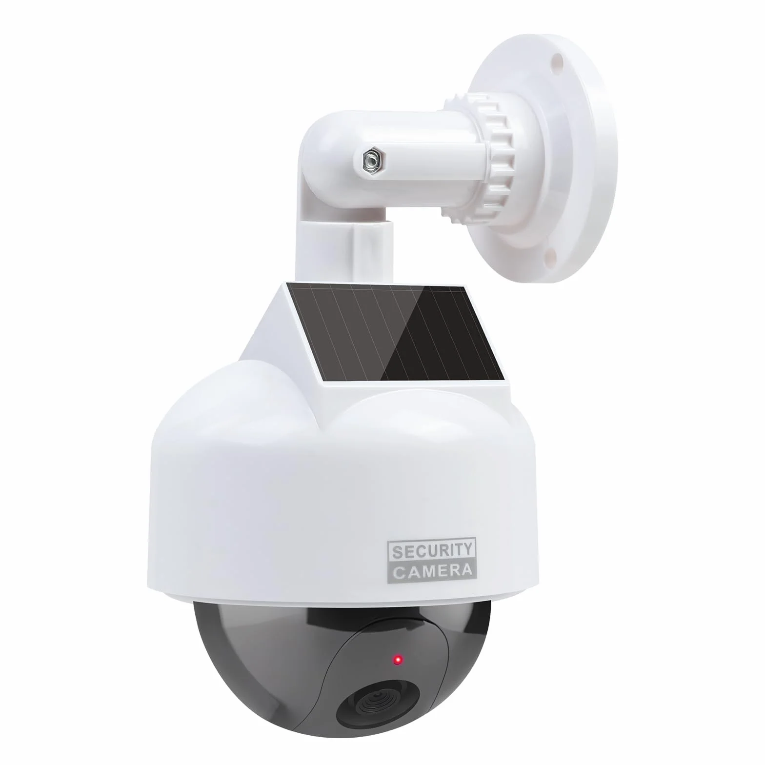 ERWEY Caméra Solaire factice factice avec Objectif - Caméra de Surveillance factice - pour l'intérieur et l'extérieur