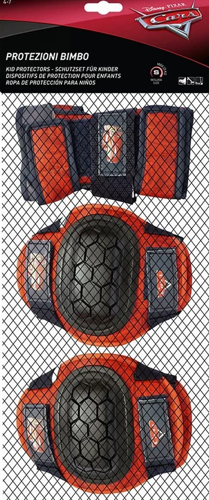 Tataway Kit Disney Cars Enfants coudières genouillères protège-Poignets Sports roulettes Skateboard trottinette Taille XS 3-6 Ans