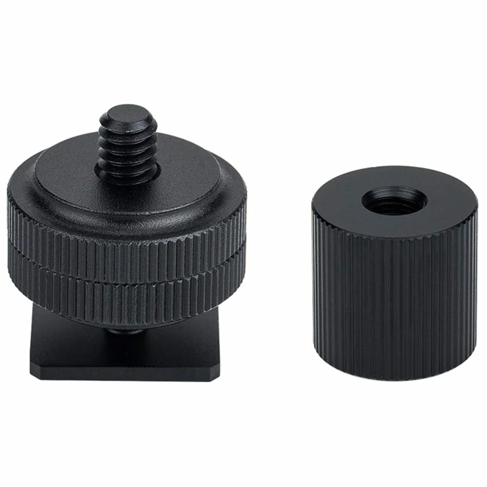 JJC Adaptateur griffe pour appareil photo pour vis mâle/femelle 1/4"-20, appareil à visser léger, micro flash trépied pour SmallRig Magic Arm 1498 1497