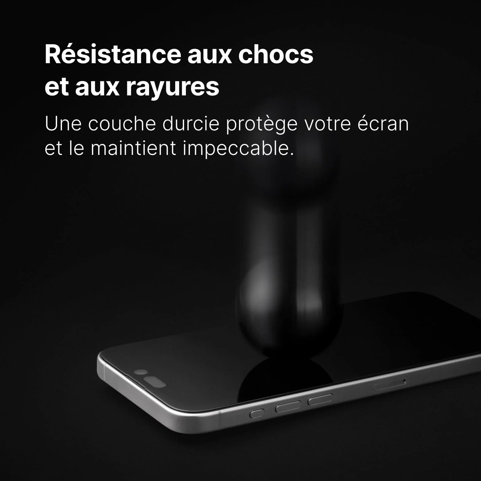 RhinoShield Protection d'écran Compatible avec [iPhone 17/17 Pro/ 16 Pro] | Impact Protector Pro – résistant aux Chocs et aux Rayures, Anti-lumière Bleue, Outil d’Installation Inclus -Transparente