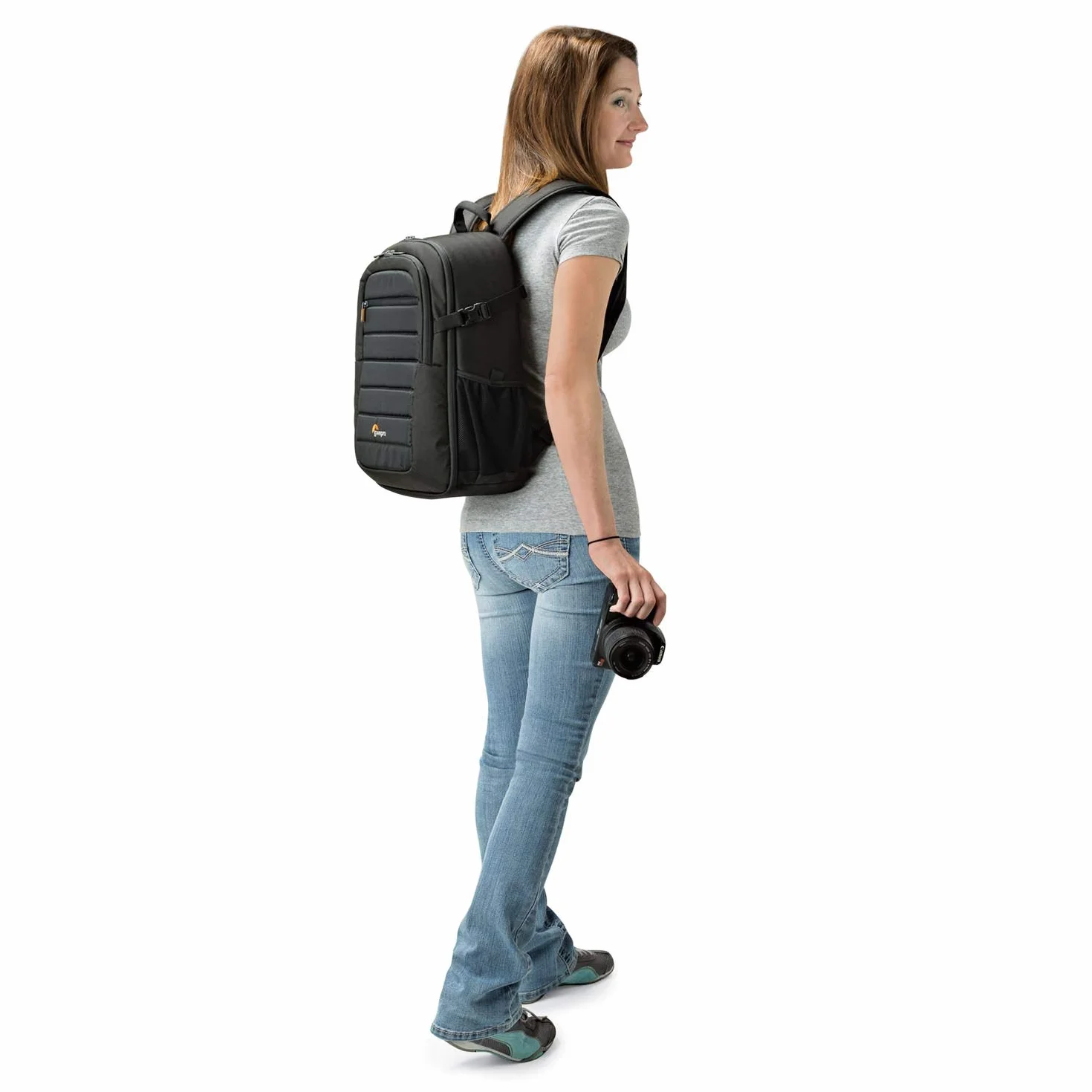 Lowepro Tahoe 150, Sac à dos pour appareil photo avec intérieur personnalisable, convient aux appareils DSLR avec objectif, objectif supplémentaire, tablette de 10 pouces, noir, LP36892-PWW