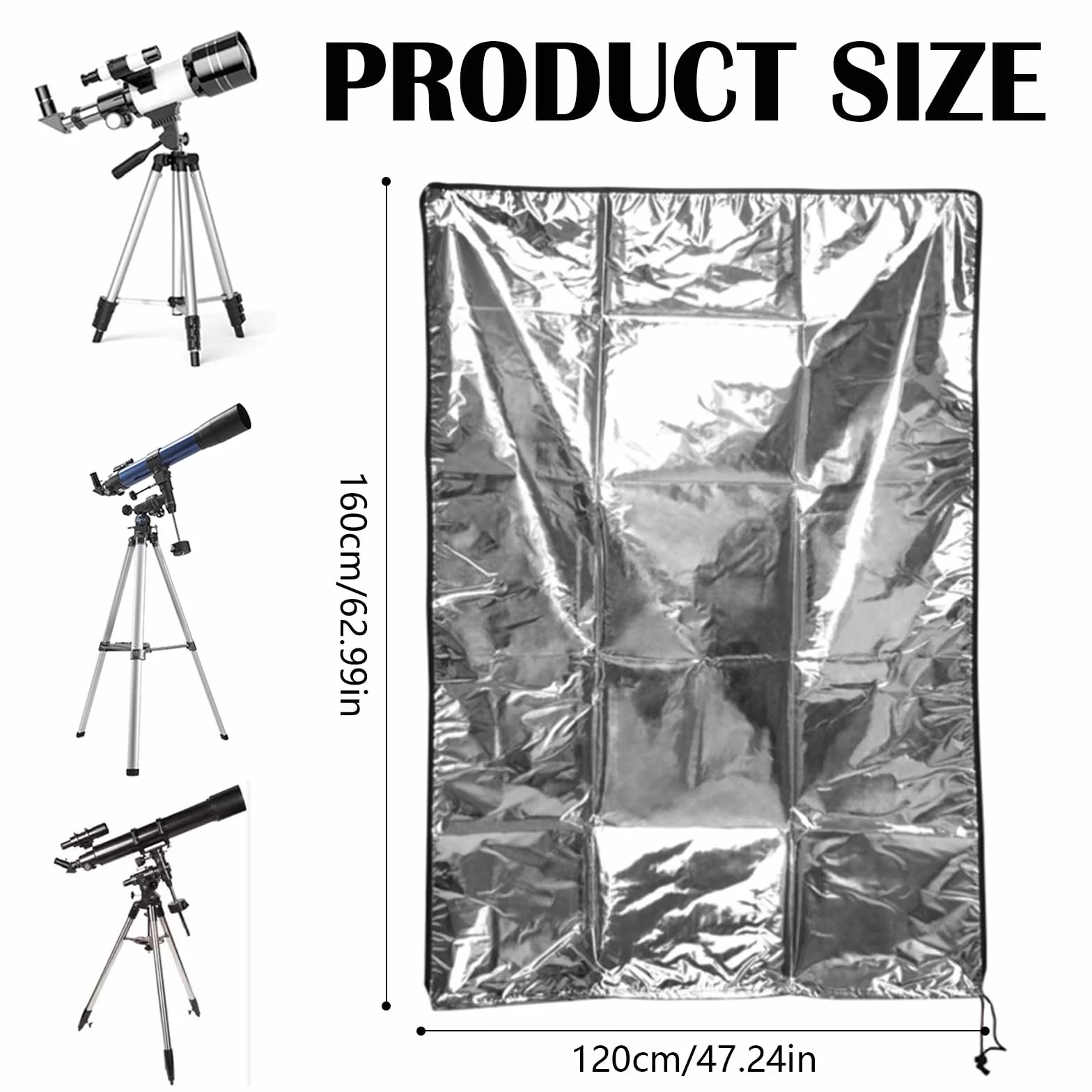 Housse de Protection pour Télescope 420D 120x160cm Extérieur Anti-poussière Imperméable