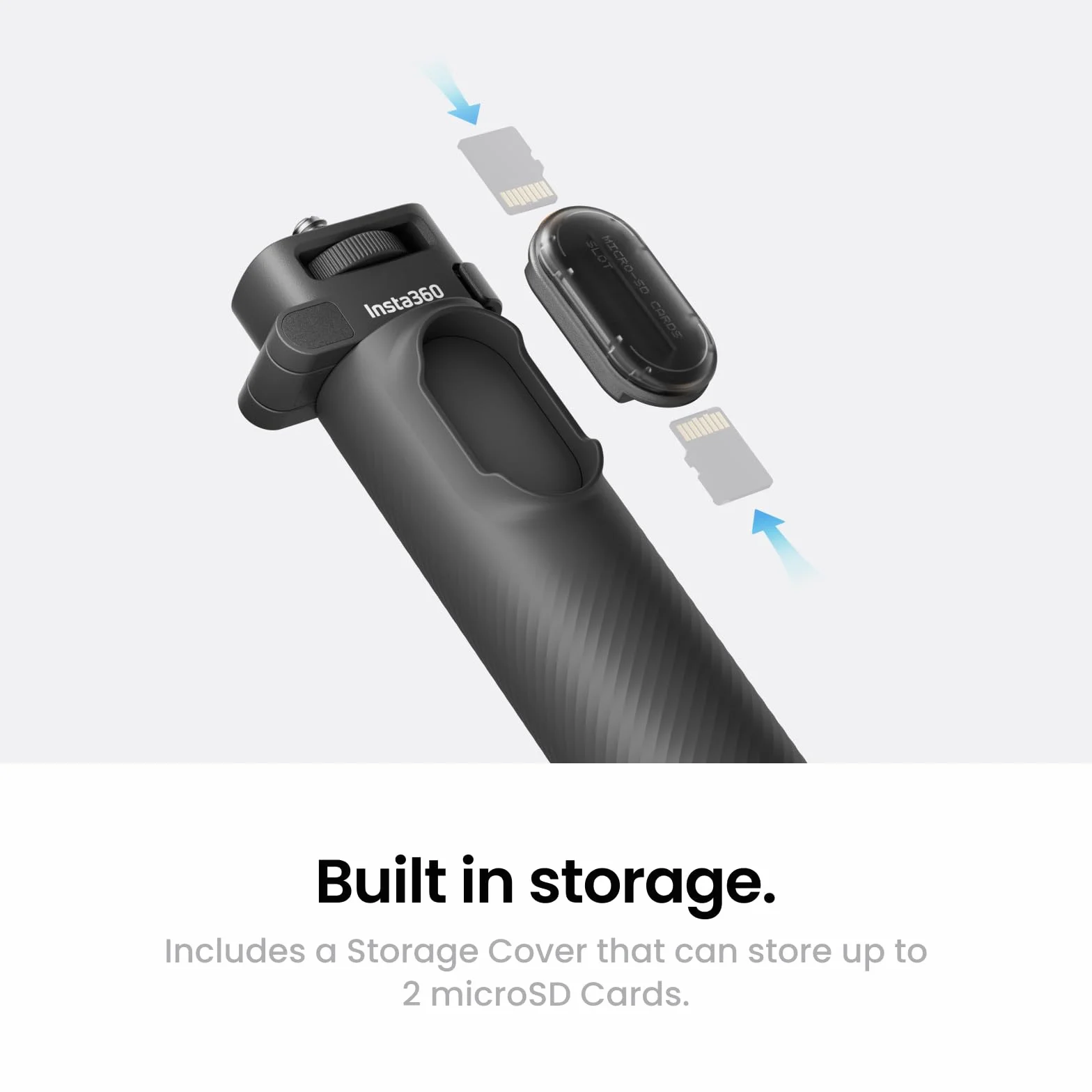 Insta360 Kit télécommande et Perche à Selfie Rabattable 2-en-1, Perche Invisible et Mini télécommande, Compatible camérasX5, X4, X3 (Fixation 1/4").