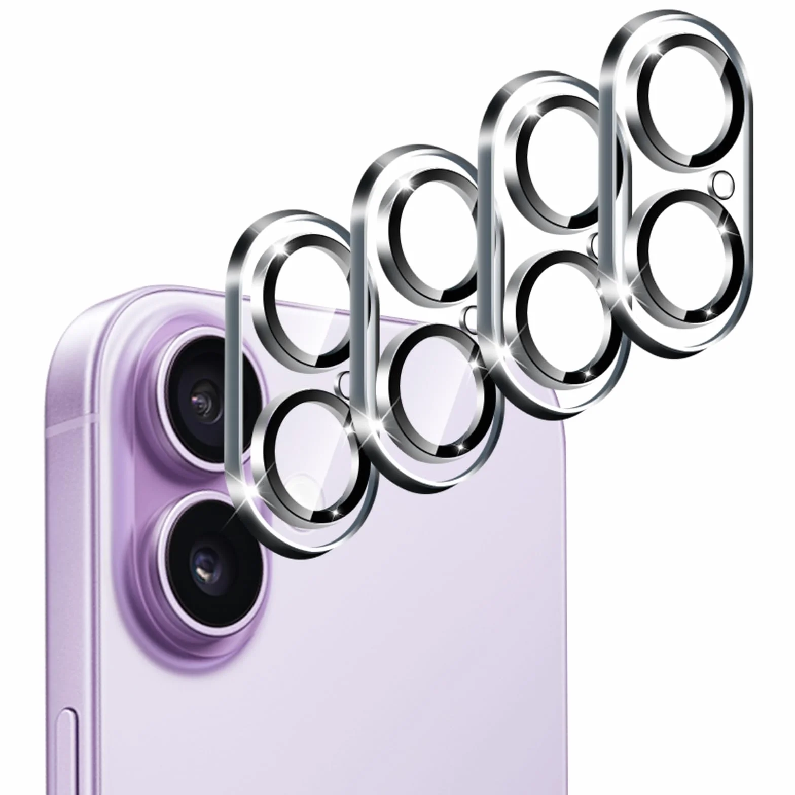 ivoler Caméra Arrière Protecteur Pour iPhone 16 Plus Verre Trempé Anti Rayures