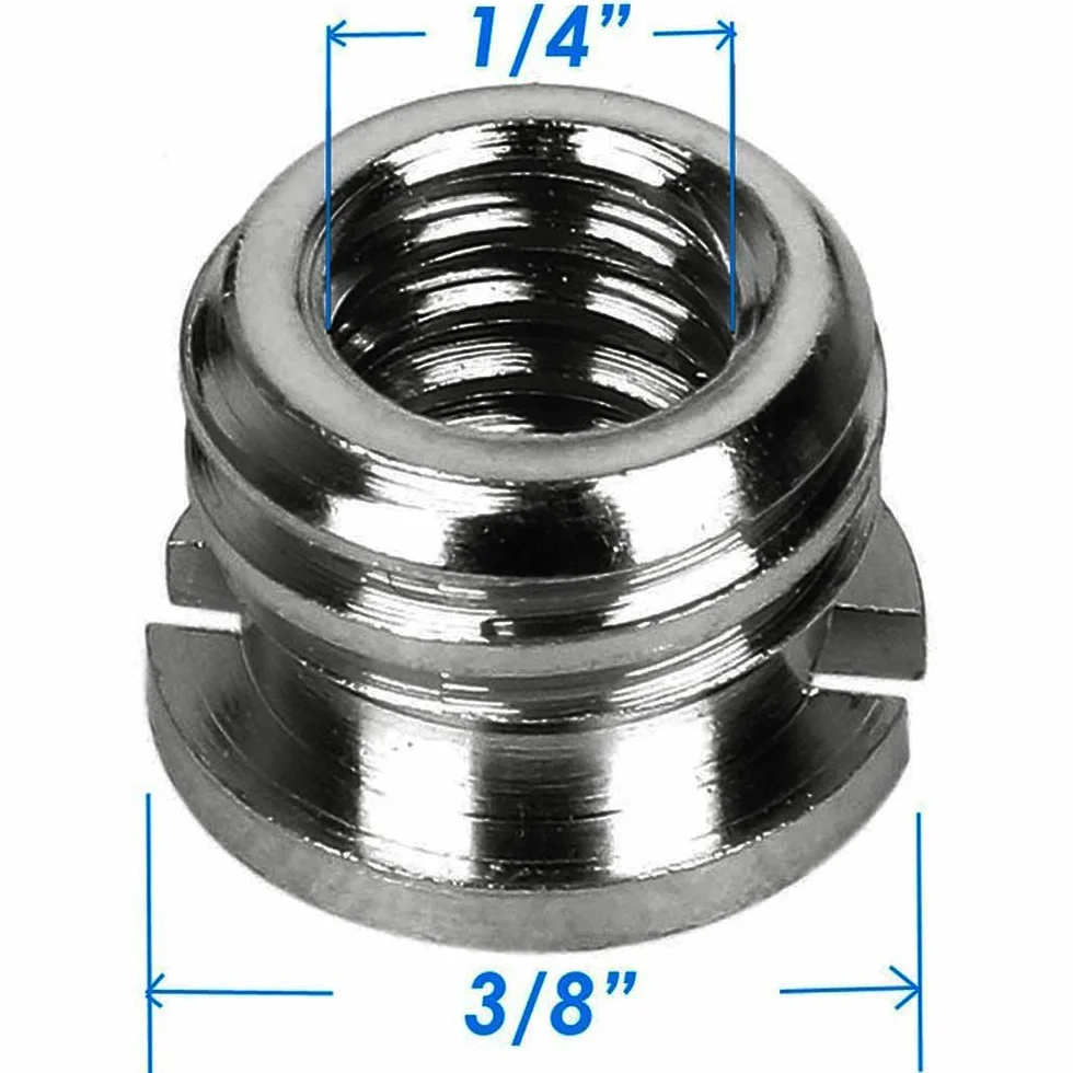 Greluma 10 pièces métal 1/4 "à 3/8" convertir Adaptateur de vis pour trépied Monopode rotule DSLR SLR（2 Types）
