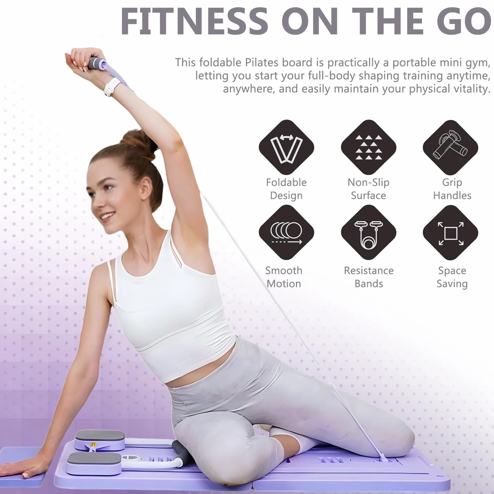 Pilates Reformer Board Multifonctionnel pour Entraînement Complet du Corps à Domicile