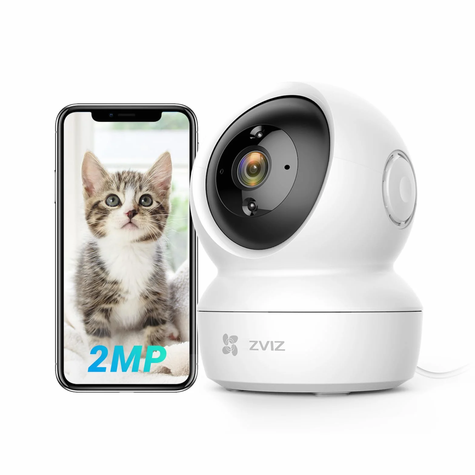 EZVIZ C6N Caméra Surveillance WiFi Intérieure 1080p, Pan/Tilt 360°, Vision Nocturne, Détection Mouvement
