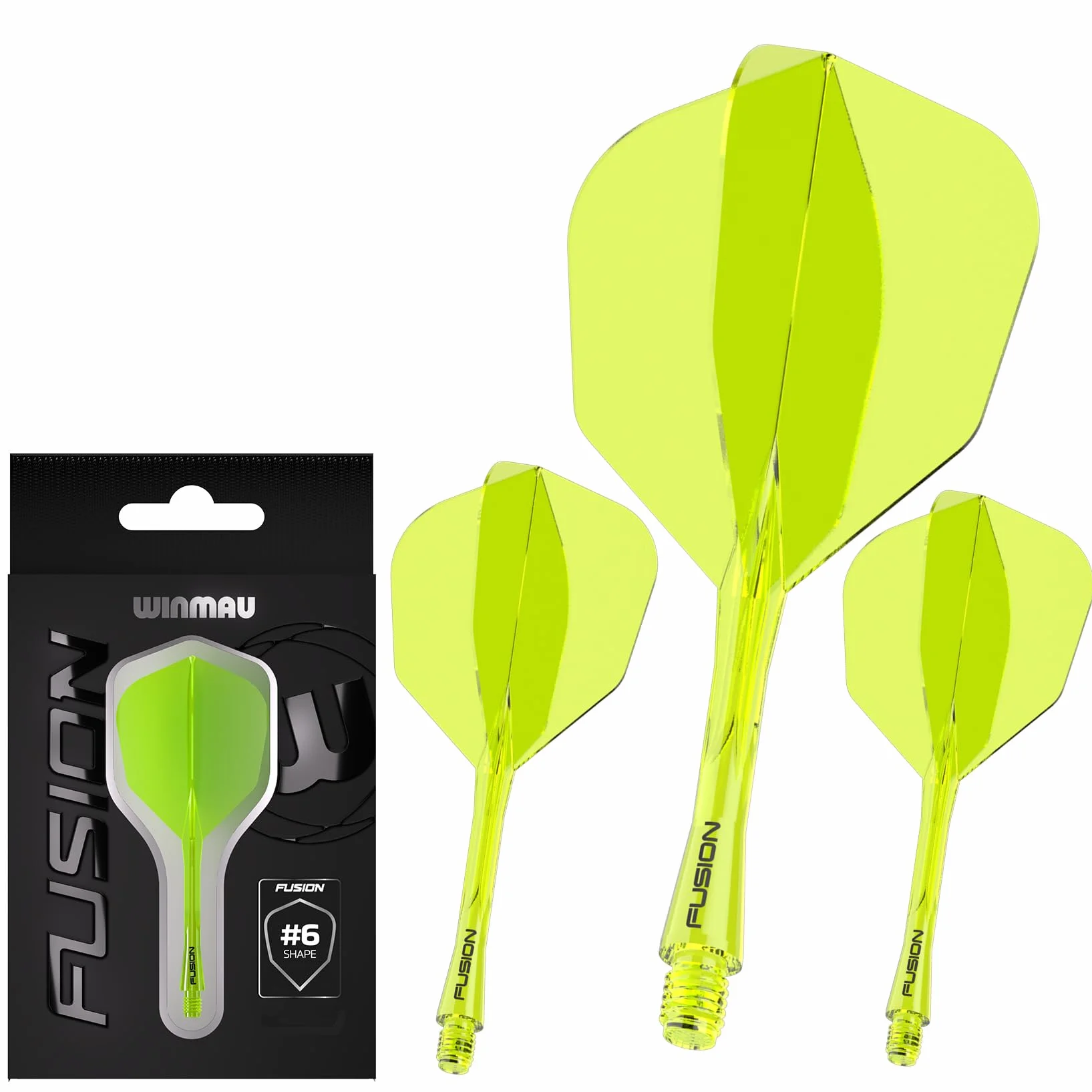 WINMAU Darts Fusion Système intégré vol arbre No6 Forme Design Court intermédiaire Moyen