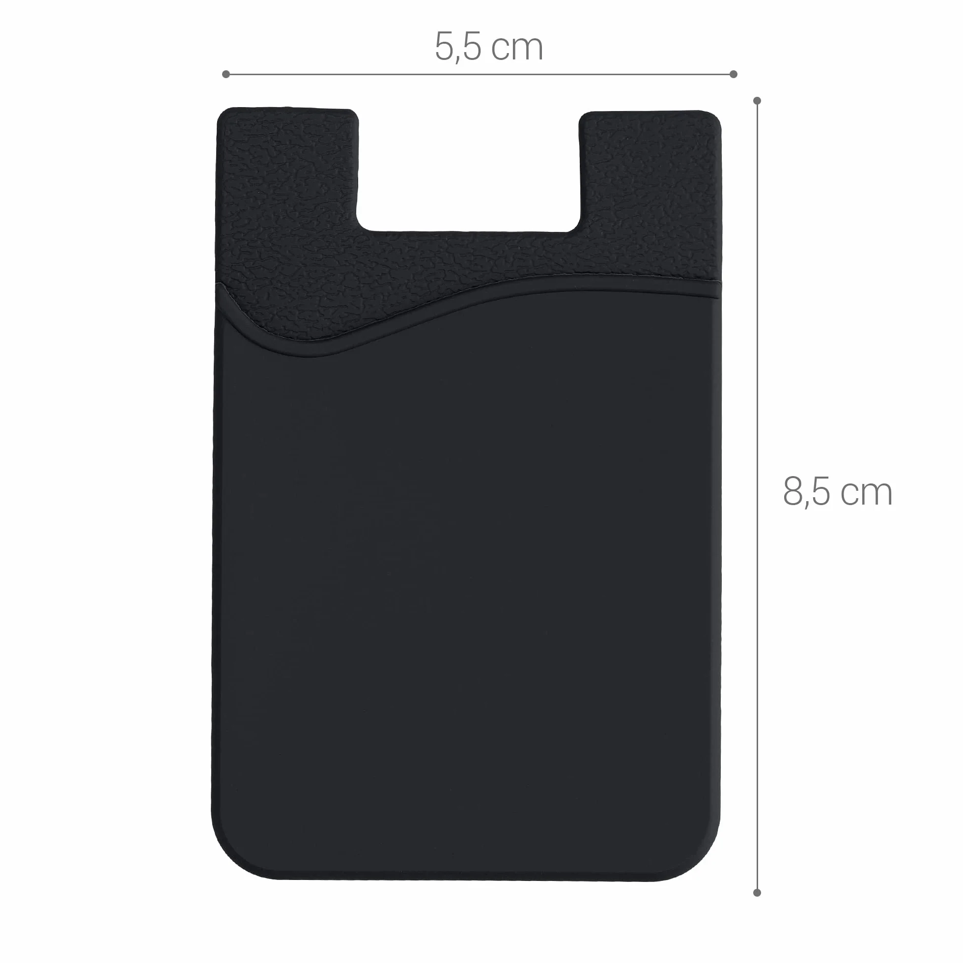 kwmobile Porte-Carte Adhésif Silicone pour Smartphone - Pochette Autocollante Format Carte Bleue