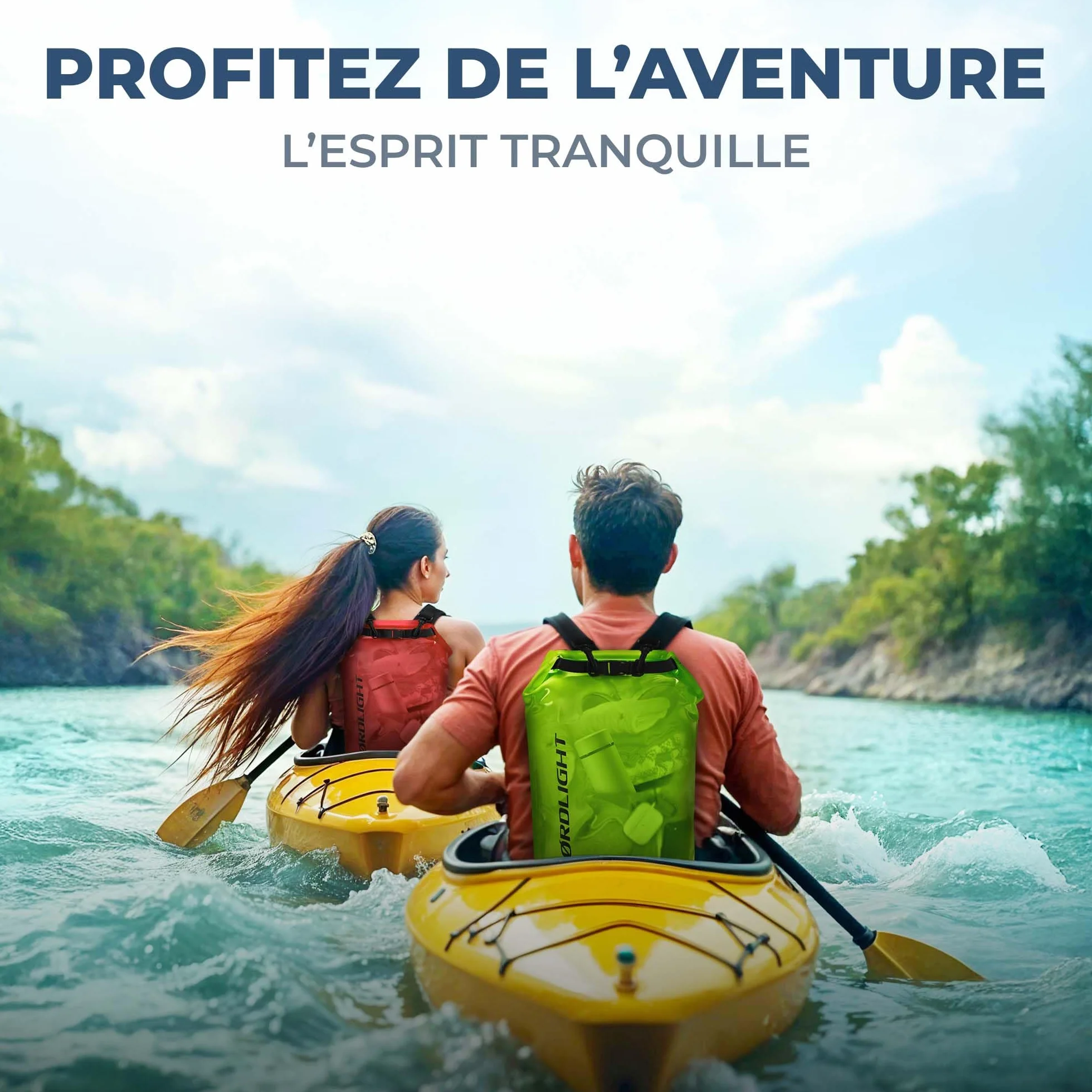 Nordlight Sac Étanche 2L Dry Bag Rouge Pochette Étanche Nautique Sac Dos Imperméable Roll Top