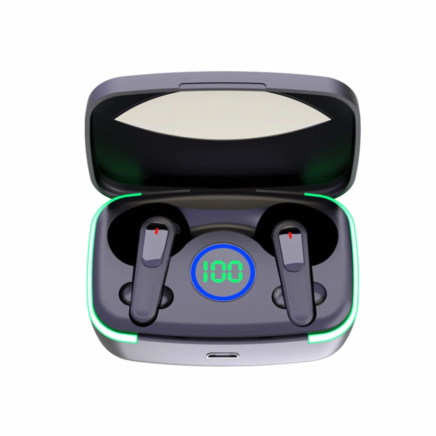 Écouteurs Bluetooth sans Fil, Oreillette Bluetooth 5.3 avec Mic, Earbuds avec Boîtier de Chargement LED IPX7 Etanche Casque Bluetooth, Fonction de Chargement pour iOS et Android