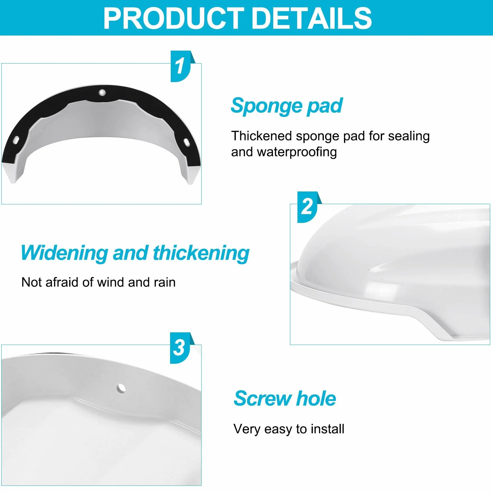 2 Pièces Protection Caméra Extérieure, Boîtier Plastique Résistant aux Intempéries, Moniteur Avec Protection Solaire et Contre la Pluie pour Caméras Bullet et Dome