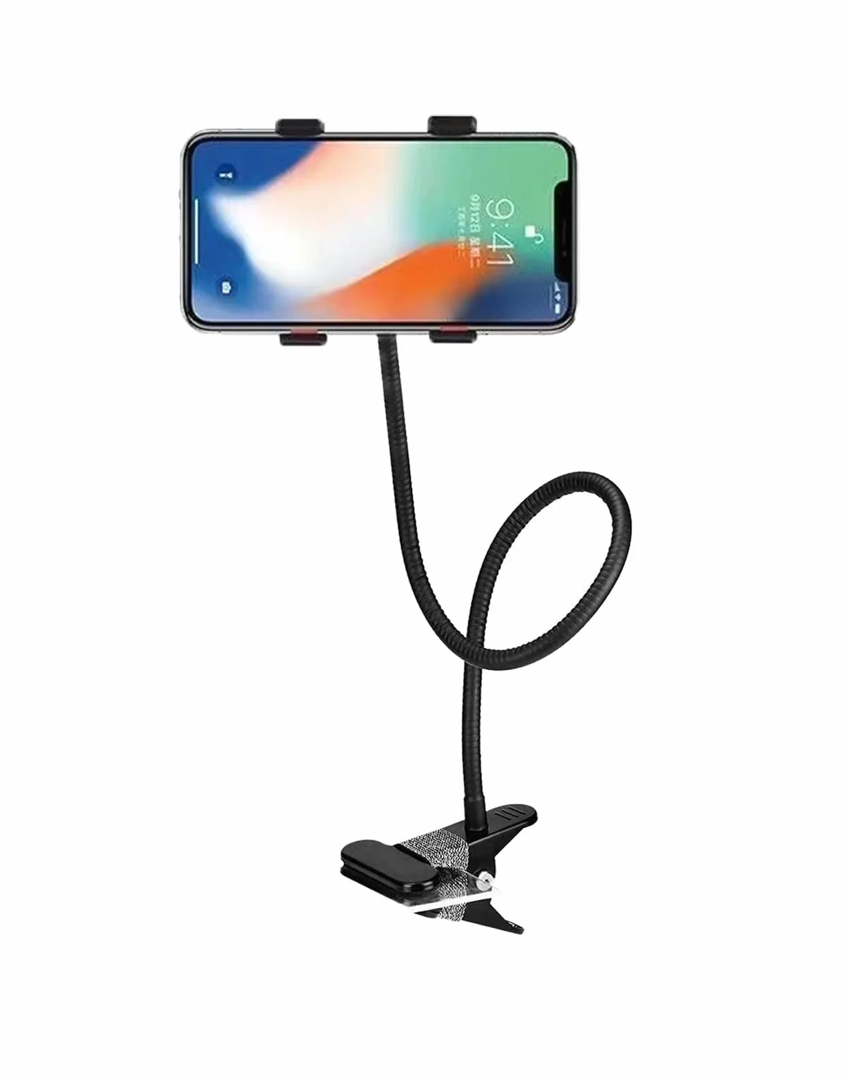 Support de téléphone portable, support de téléphone portable universel en fer avec bras col de cygne réglable, GPS, support de montage mobile flexible col de cygne