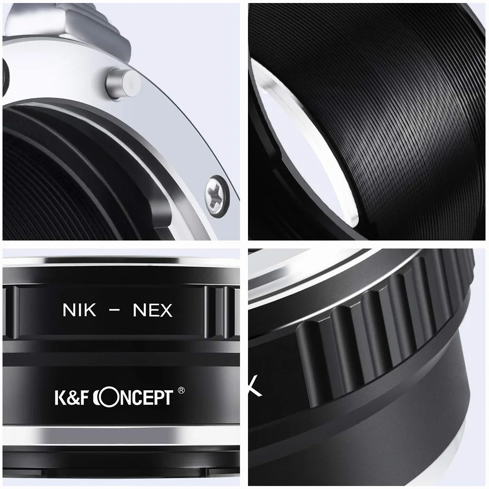 Bague adaptation objectif pour Nikon-NEX Adaptateur monture objectif pour monter objectif Nikon AI vers boîtier Sony NEX comme Sony NEX-3 NEX-3C NEX-3N NEX-5 NEX-5C NEX-5N NEX-5R NEX-5T NEX-6 NEX-7 NEX-F3 NEX-VG10 VG20 en Métal