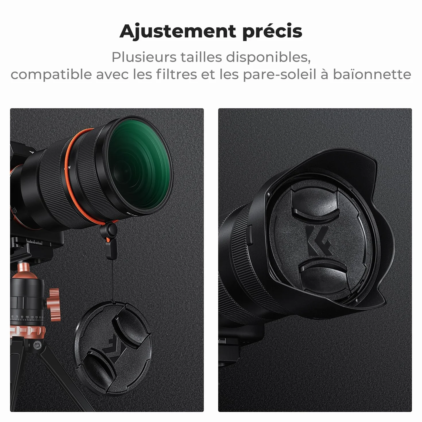 K&F Concept 67mm 2 x Bouchon Objectif + 2 x Élastique + 1 x Chiffon de Nettoyage Emballé sous Vide Compatible avec Appareil Photo Canon Nikon Sony Olympus Fujifilm Pentax Panasonic Leica