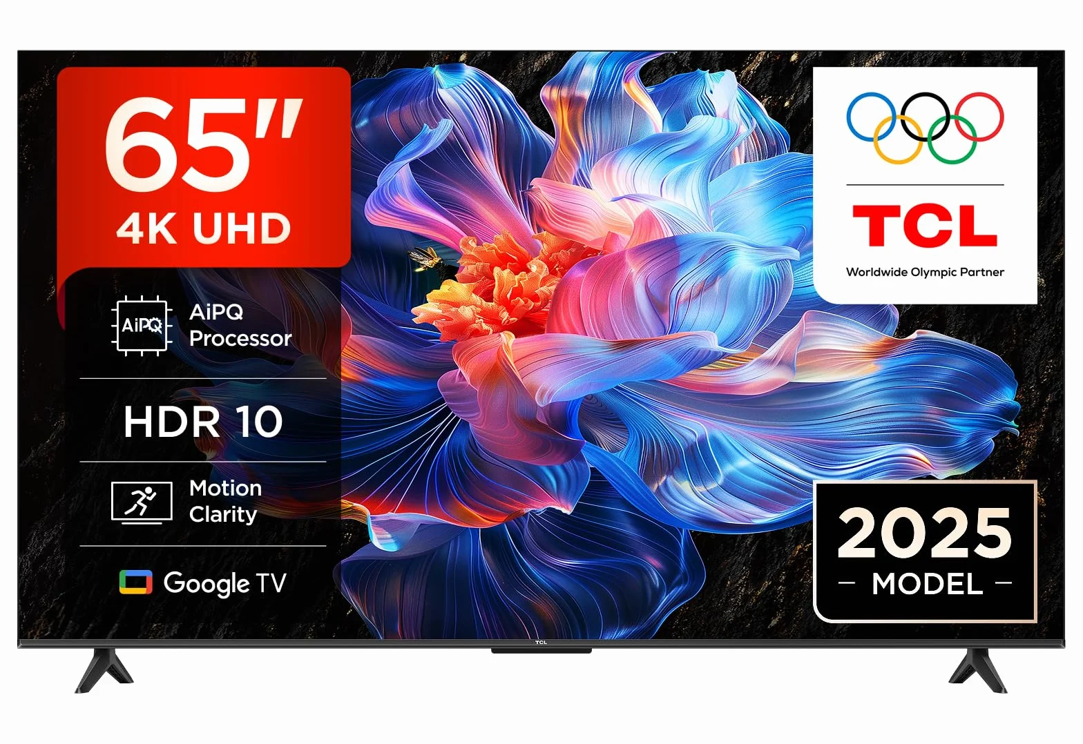 TCL 65V6C 65 Pouces Smart TV 4K HDR Direct LED Google TV Dolby Audio Motion Clarity