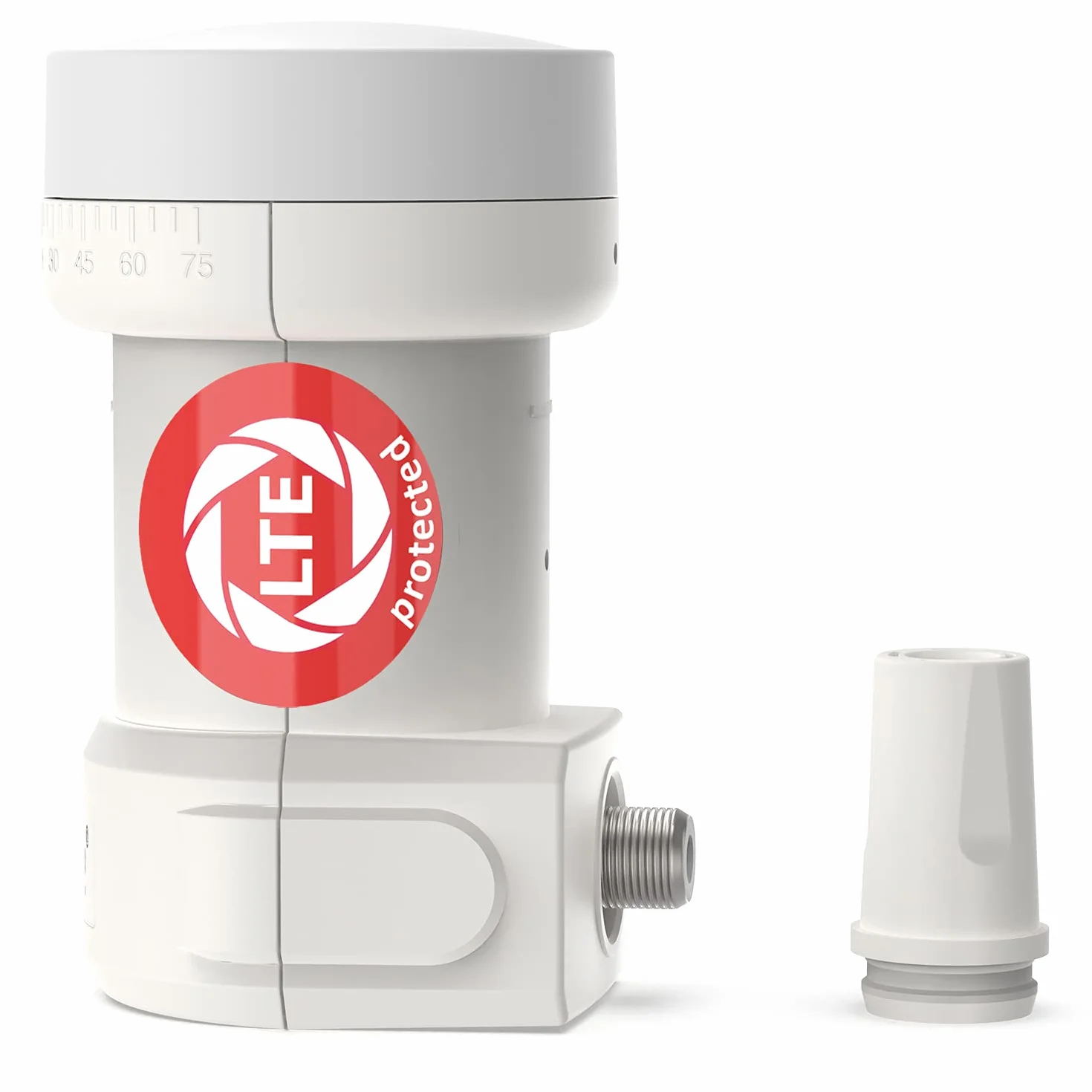 DUR-line +Ultra Single LNB - 1 Participant Blanc - avec Filtre LTE [ Test TRÈS Bien *] 1-Fois, numérique avec Protection Contre Les intempéries, Full HD, 4K,Qualité Premium