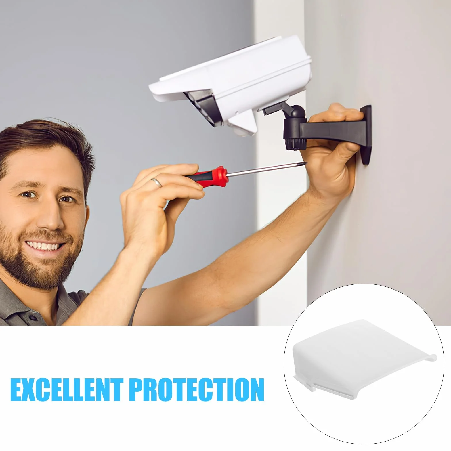 Angoily Universel - Protection Contre la Pluie - Housse de Protection pour caméra de - Protection supérieure de la caméra - Protection d'écran - Couvercle de Sonnette de Porte pour Soleil Pluie
