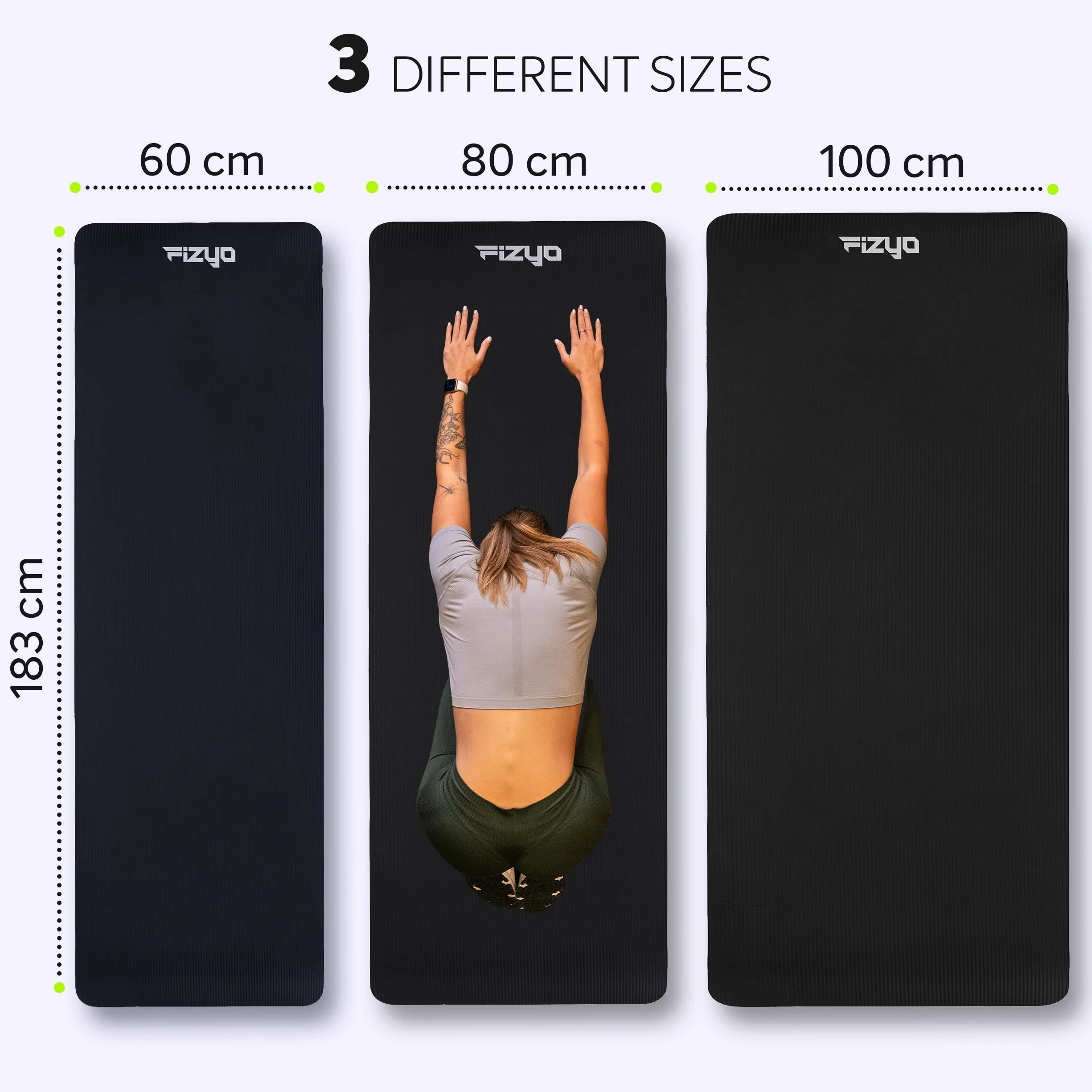 Tapis de yoga Fizyo Mousse NBR antidérapante Caoutchouc Synthétique