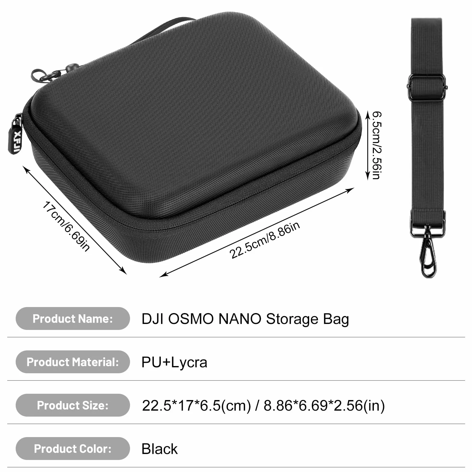 Étui de Transport Sac pour DJI Osmo Nano, Accessoires de Voyage pour Caméra Protection