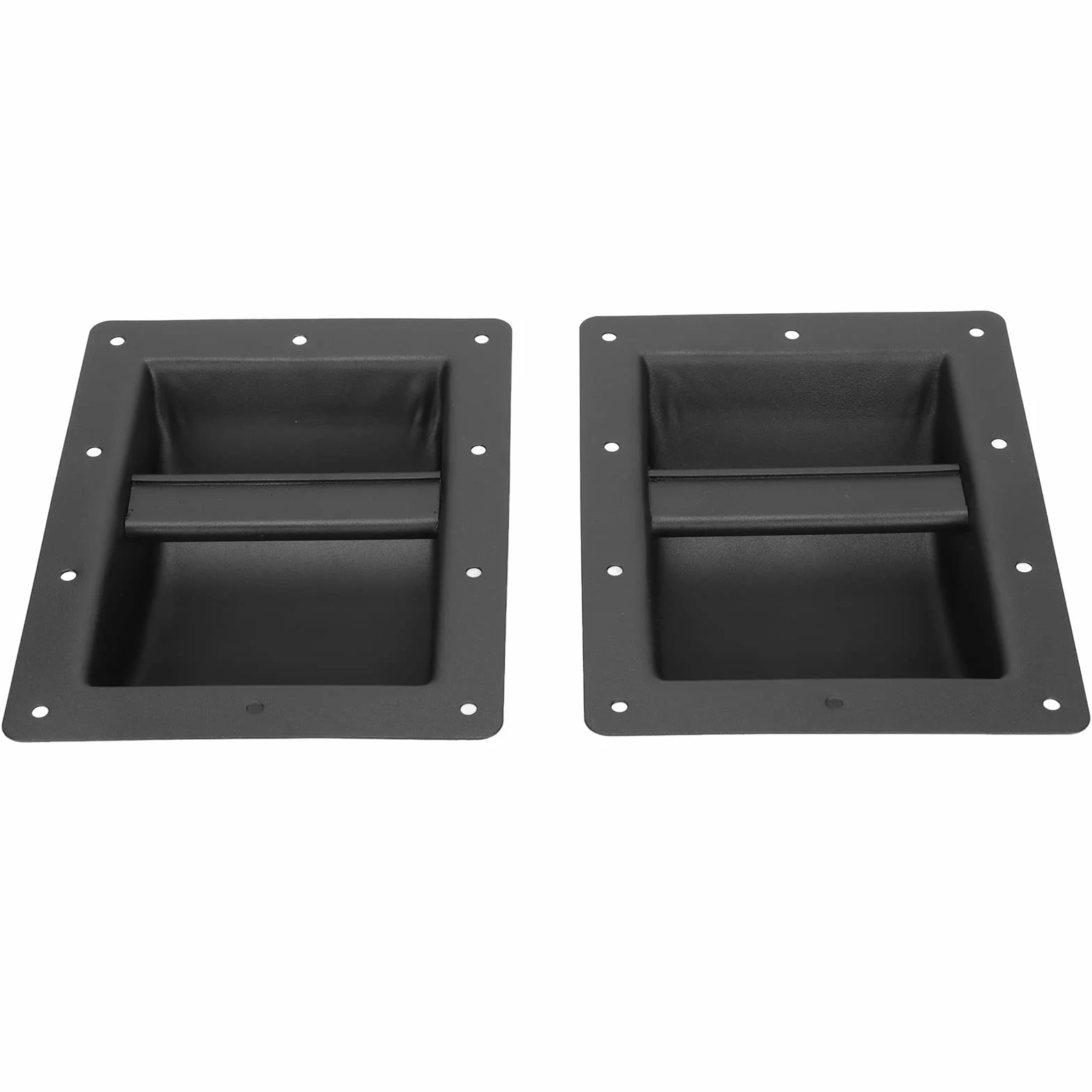ciciglow 2 Pièces Poignées de Caisson de Basses D'enceinte, Barre d'acier Laminée à Froid de Haute Résistance avec 10 Trous de Vis pour Haut-Parleur Stéréo Bricolage Professionnel
