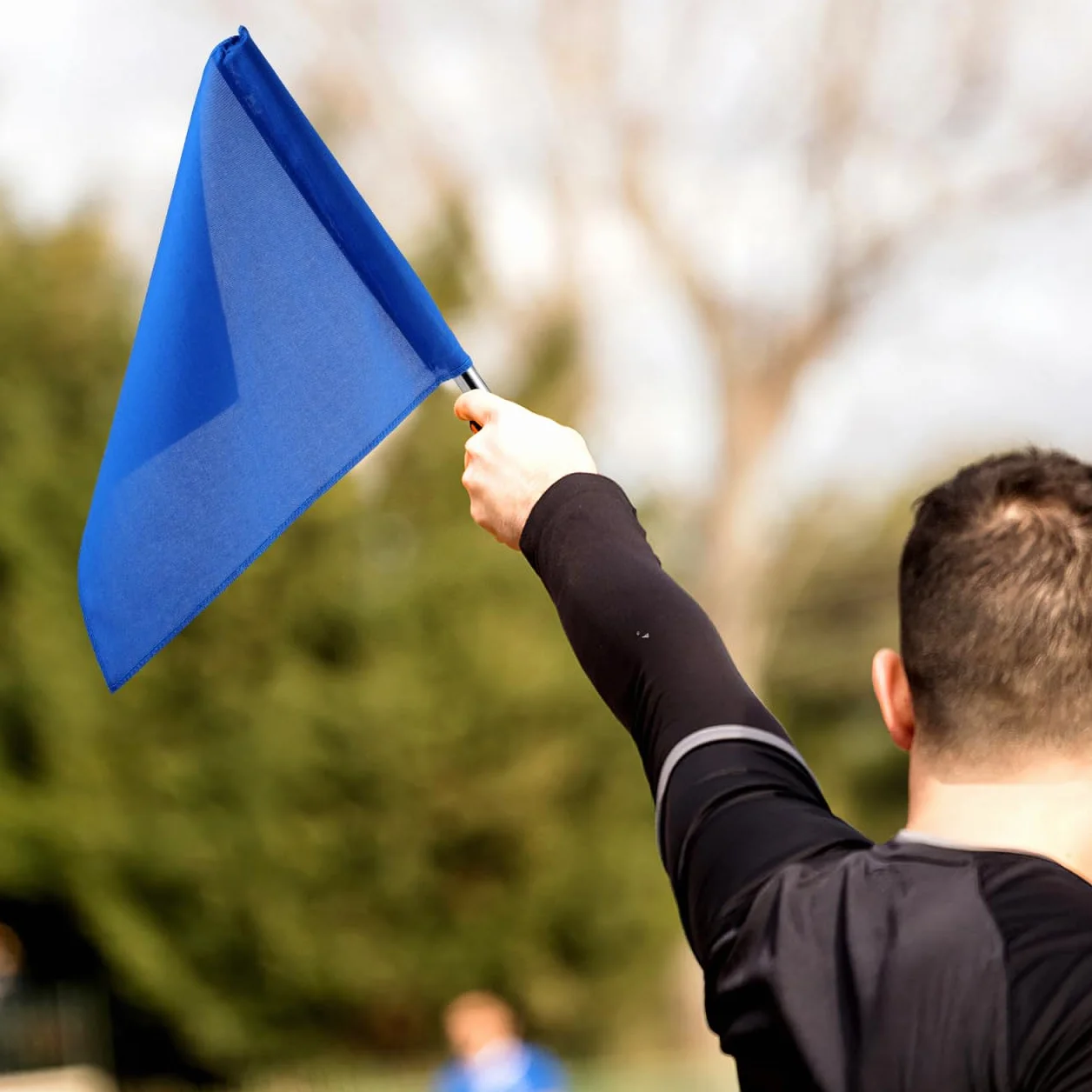 ORFOFE Drapeaux de Signalisation pour Arbitres 4 pièces Poignée Antidérapant Rouge Jaune Bleu Vert