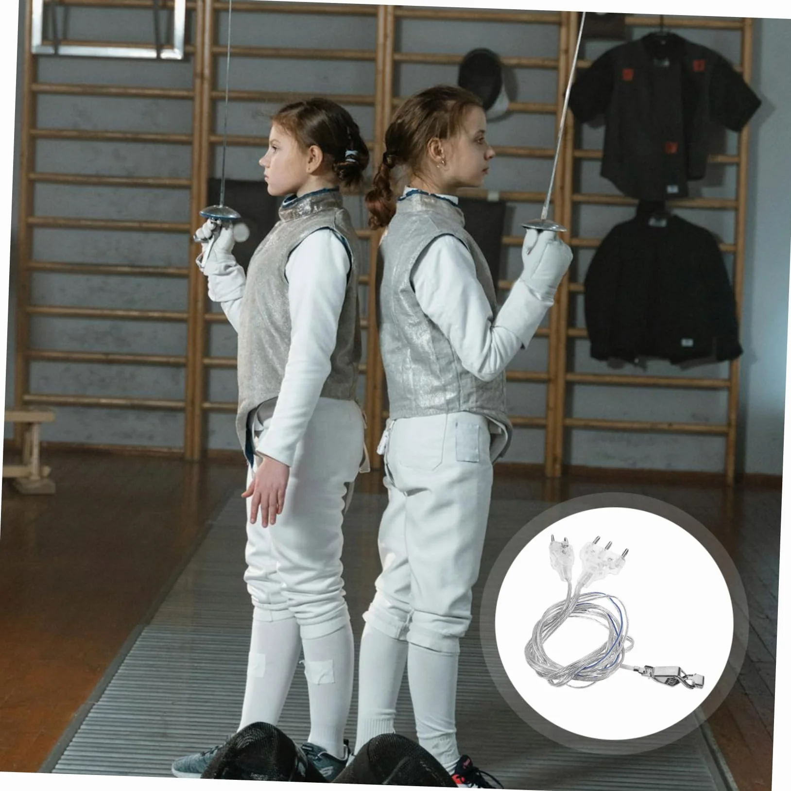 Cordon de Escrime Transparent 4 Pièces pour Fleuret et Sabre Haute Performance Compétition Entraînement