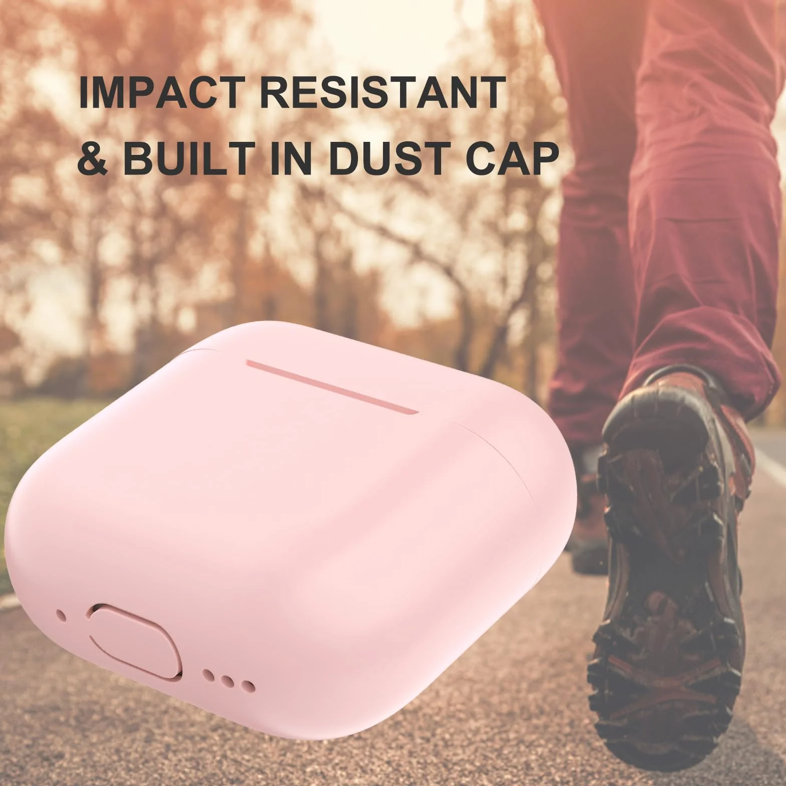 Coque AirPods 4, Étui Protection Mince Silicone AirPods 4 2024 USB-C, Rose