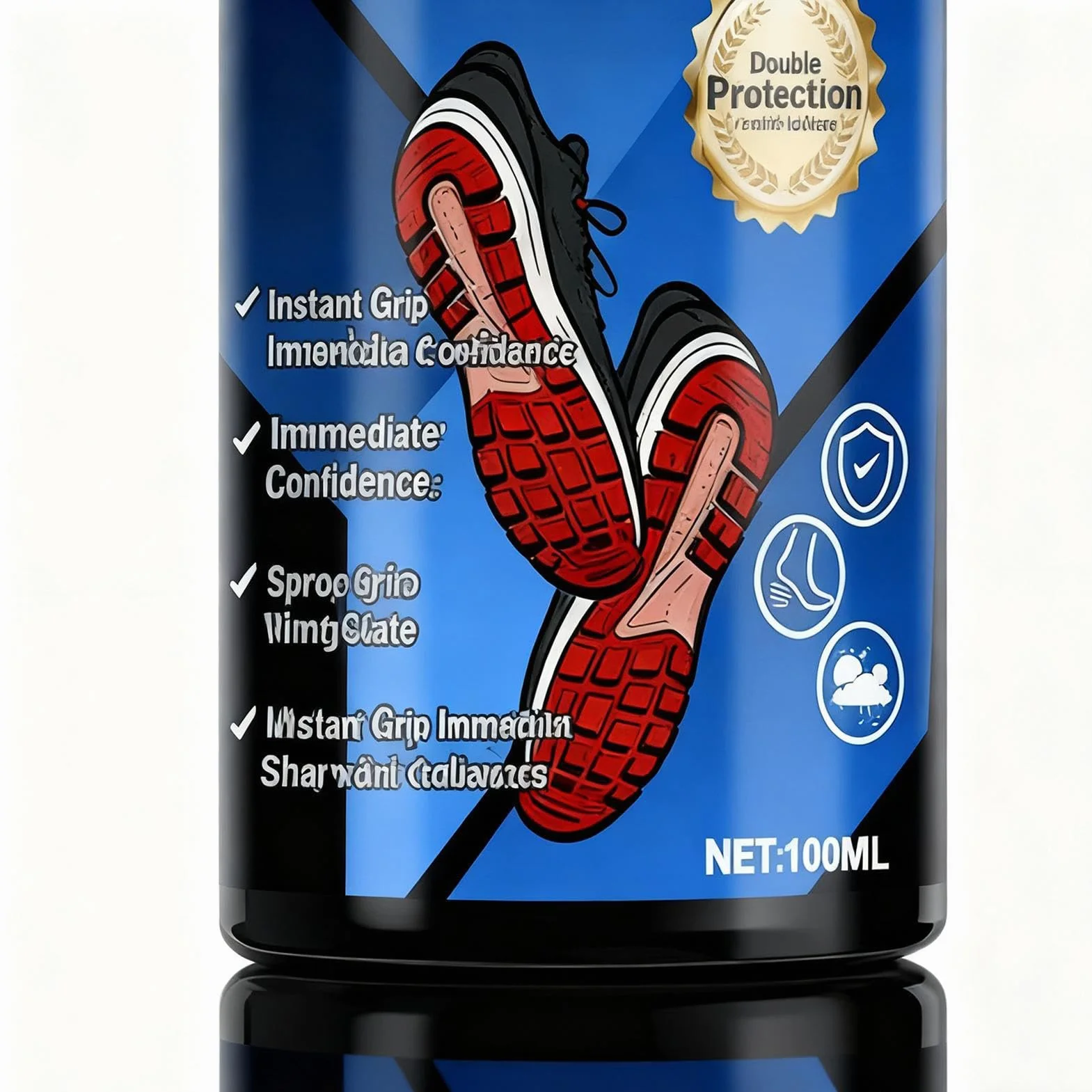 Spray Anti-Dérapant pour Chaussures 100 ML Améliorateur d'Adhérence pour Semelle