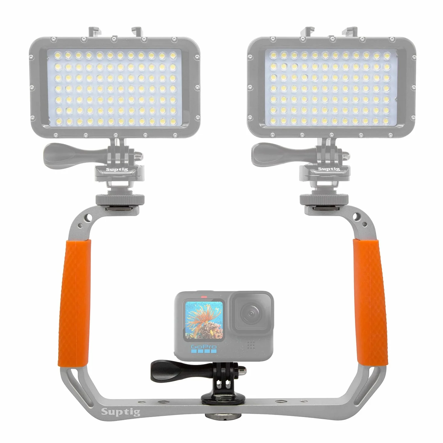 Suptig Support de plongée pour GoPro Hero 12 11 10 9 8 7, DJI Osmo, Insta 360, Olympus TG, téléphone et Autres caméras d'action