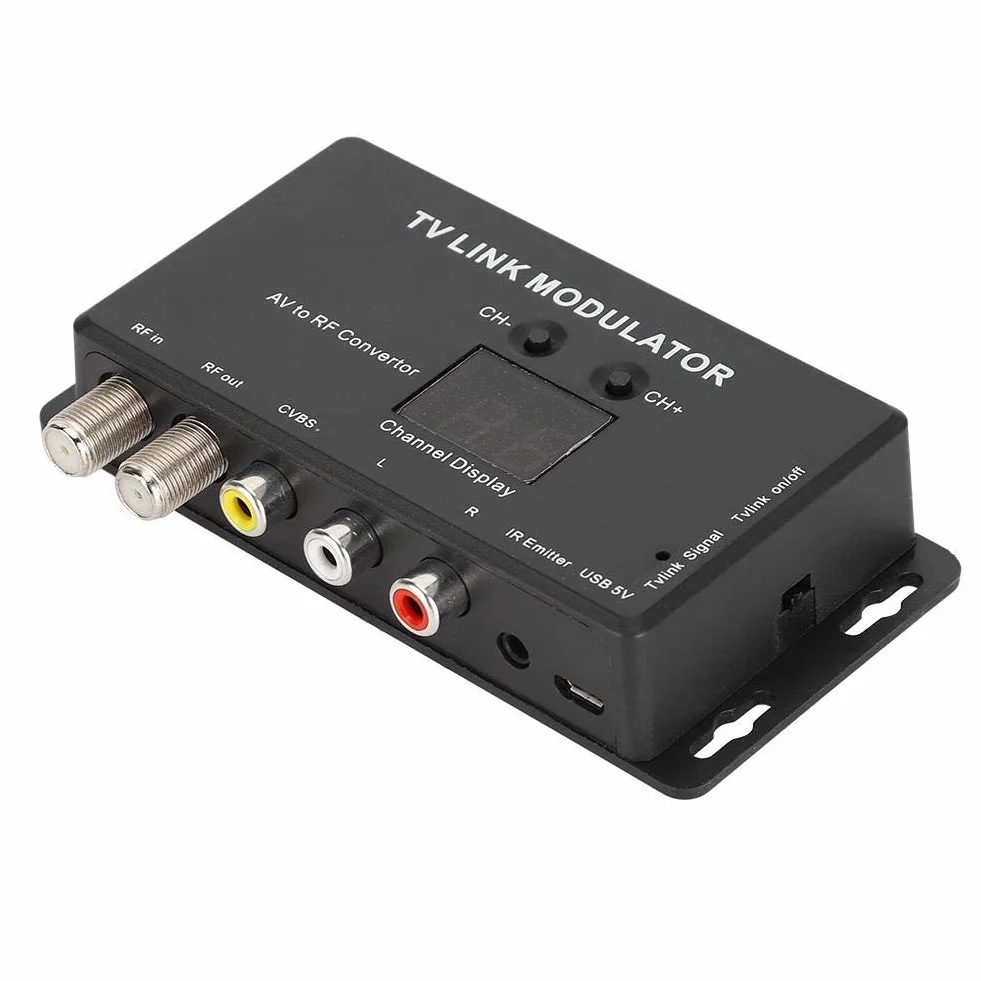 Modulateur IR Tm70 UHF TV Link Convertisseur AV vers RF Adaptateur d'extension IR avec Affichage de Canal