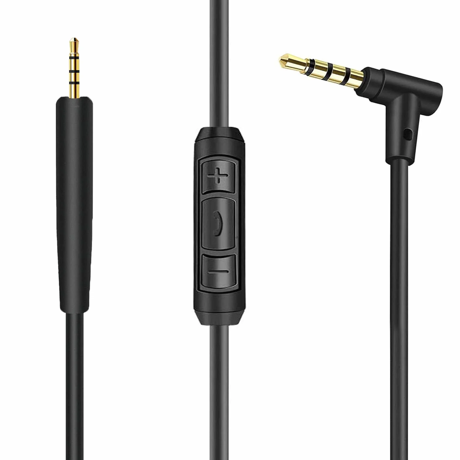 BINGLE Câble audio de rechange 3.5mm à 2.5mm avec Micro/Télécommande 1.2m pour Casque Bose 700, QuietComfort 25, 35II, OE2, OE2i, On-Ear 2 Noir