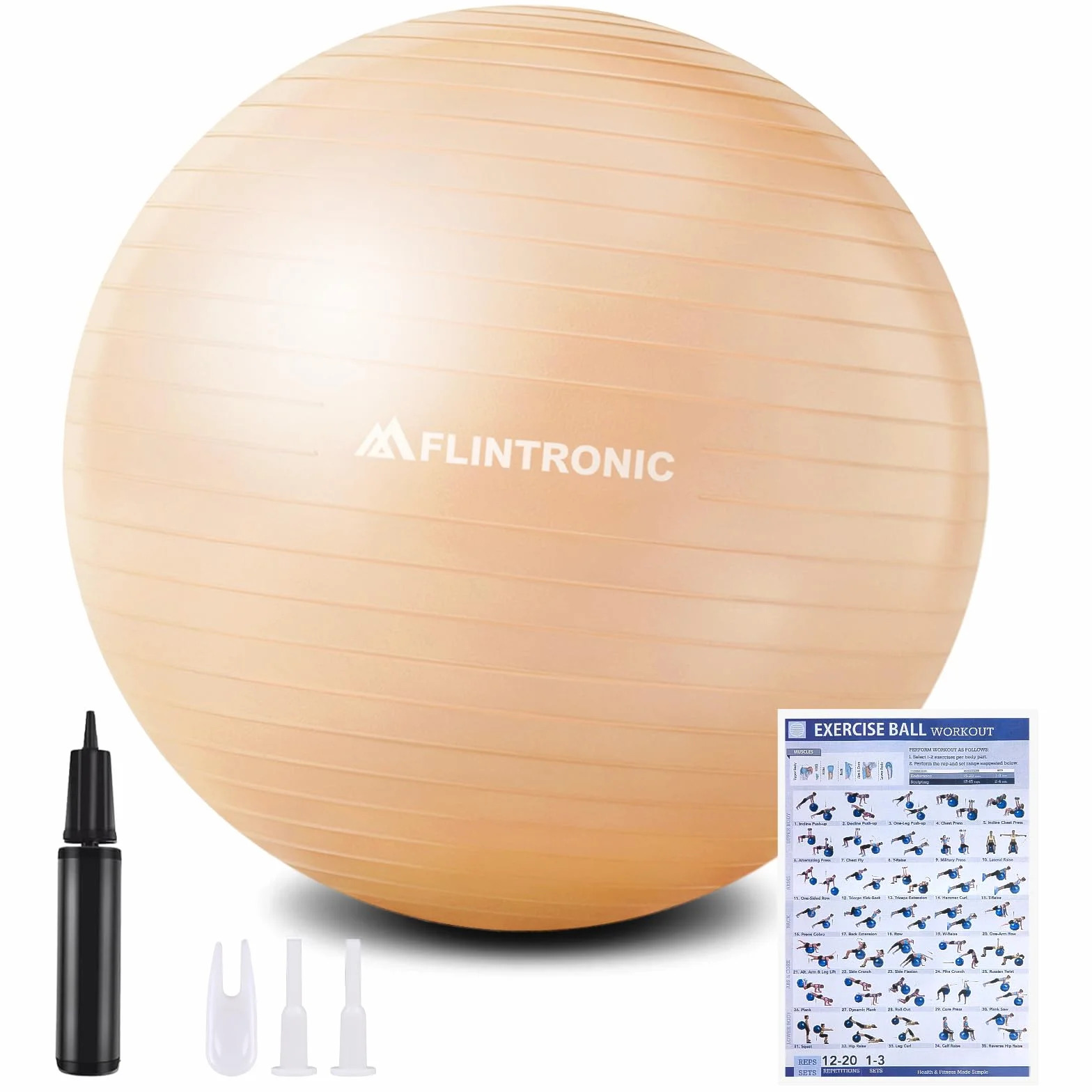 Ballon Grossesse Anti-Explosive Ultra-épaisse 55CM 65CM avec Pompe Rapide pour Fitness Pilates