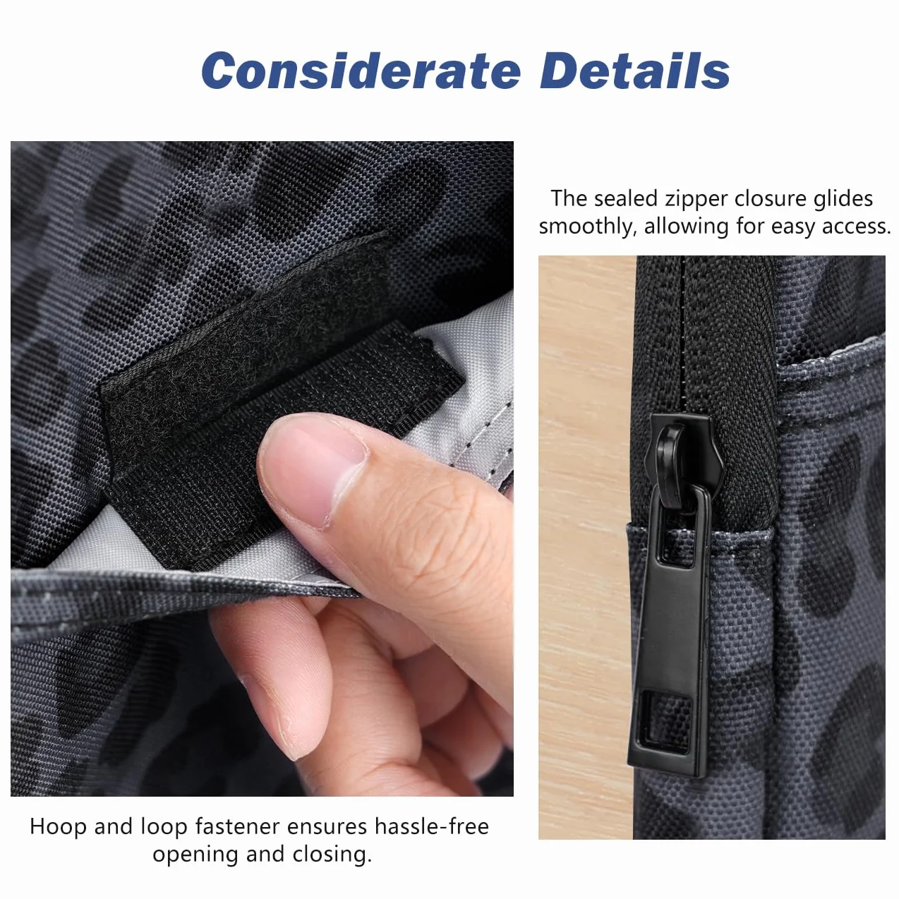 Dadanism 6-7 Pouces Housse Protectrice Pochette Nylon pour 7" Kindle Paperwhite et Kindle Colorsoft Signature Edition, 6" K-indle 11e Gén, Sac de Transport pour K-indle Oasis E-Reader, Noir Léopard