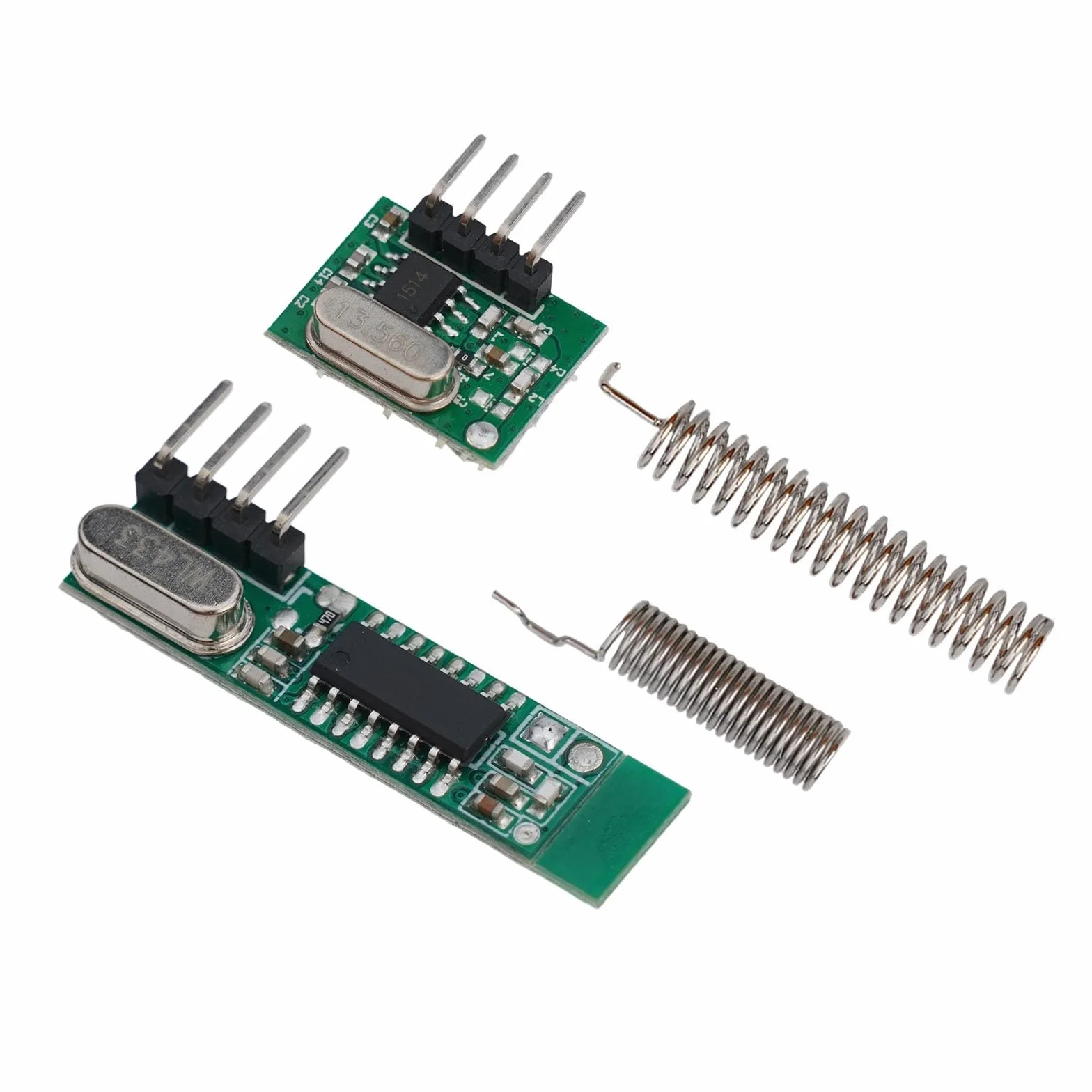 Module émetteur récepteur RF superhétérodyne 433 MHz 108 dBm Télécommande sans fil Ask OOK 30 x 9 x 1 mm vert