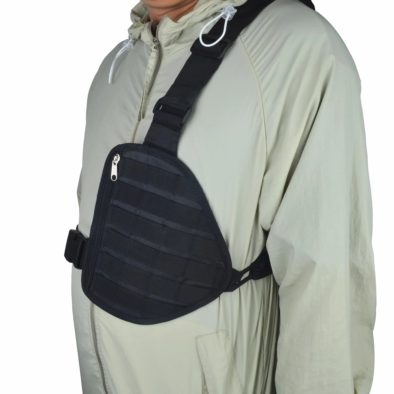 Pochette Molle Universelle, Support en Nylon avec Système Molle, Sac de Poitrine Molle pour Extérieur, Militaire, Équipement de Randonnée