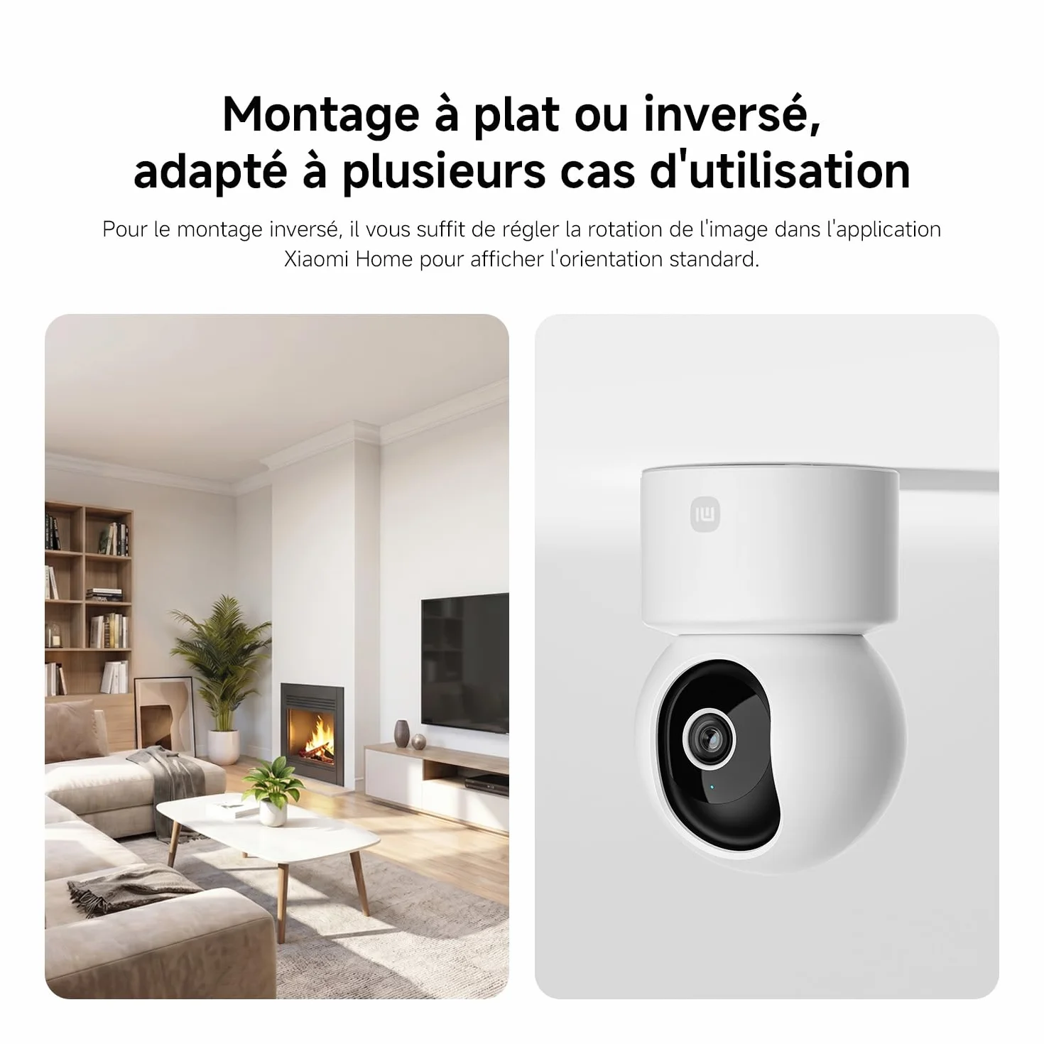 XIAOMI C302 Caméra Intérieure, 2K 3MP à 360°, Caméra de Surveillance, WiFi 6, Clôture Virtuelle, Détection et Suivi Personnes & Animaux, Vision Nocturne Couleur Starlight, Audio Bidirectionnel, Alexa