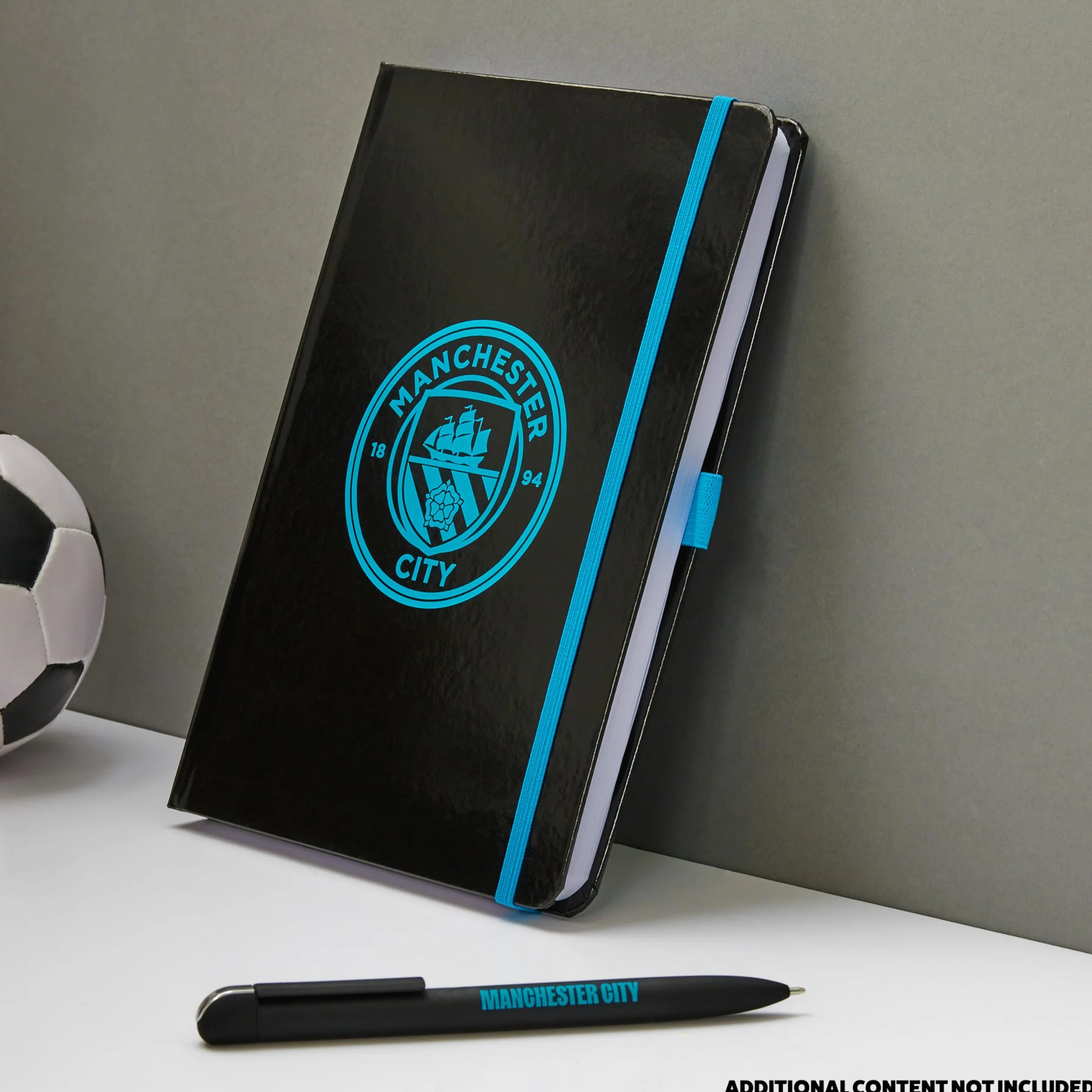MANCHESTER CITY F.C. Set Papeterie Carnet de Notes A4 Stylo Noir Cadeau