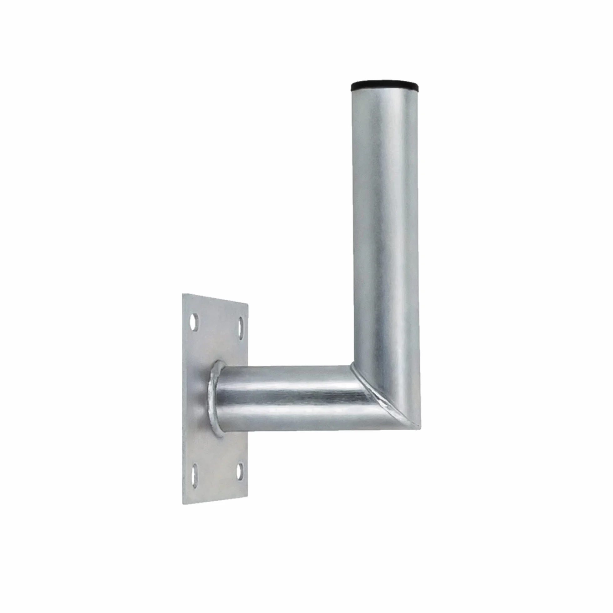 PremiumX 10-15 cm Support mural d'angle en acier galvanisé pour antenne satellite, parabole parabolique Montage mural Distance au mur 100-150 mm Ø 48 mm