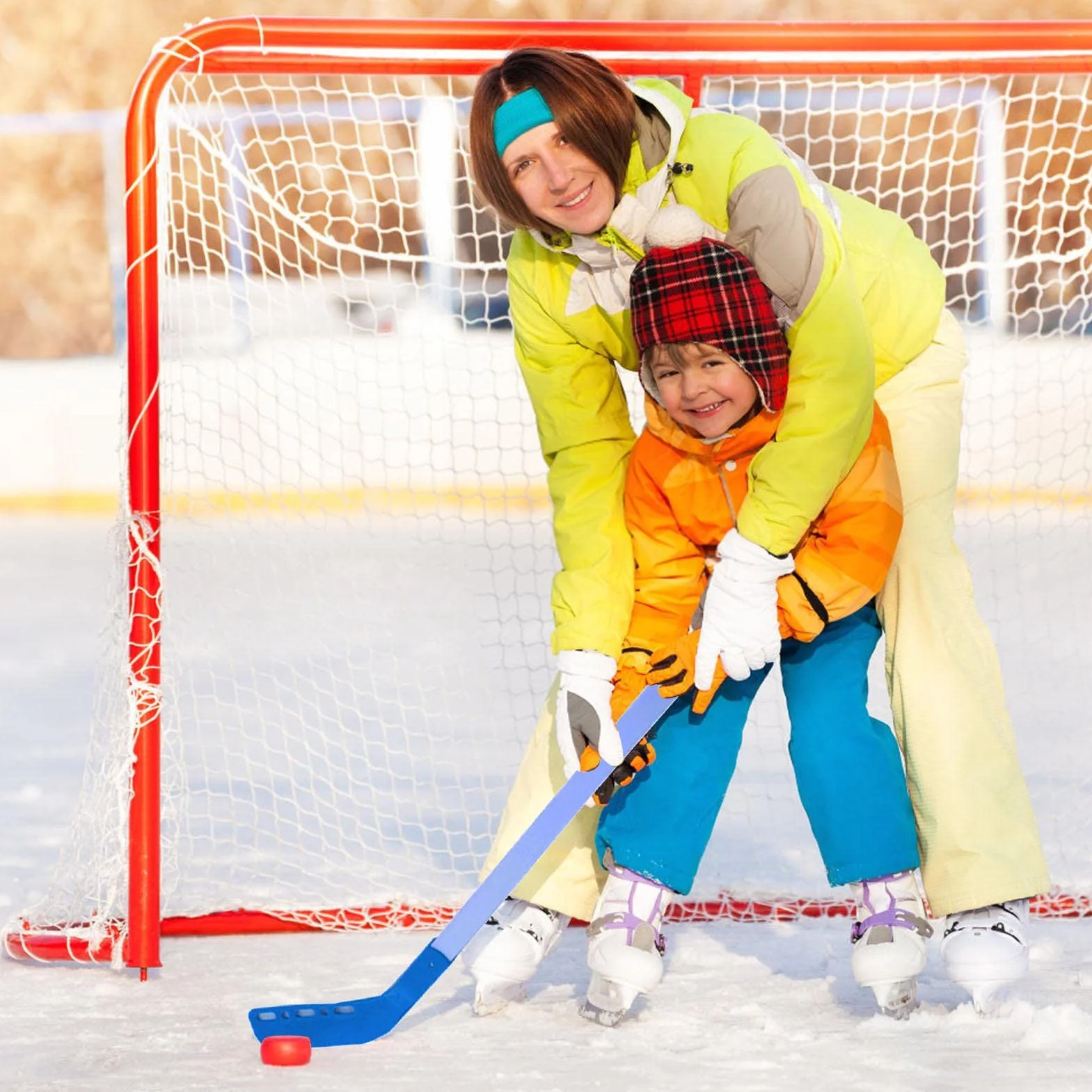 Ensemble de Crosses de Hockey de Rue pour Enfants - Bâtons de Hockey avec Balle - Ensemble de Démarrage