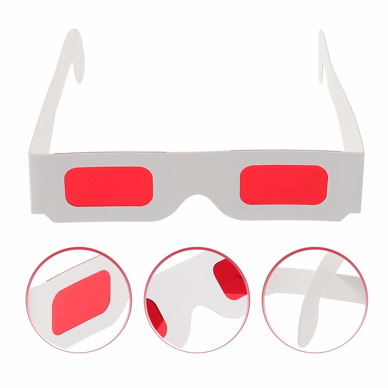 minkissy Lunettes Rouges Enfants 3D 50 Pièces pour Films À Domicile Cadeaux Saint-Valentin Fête Arc-en-Ciel Fournitures Anniversaire Et Récompenses Classe