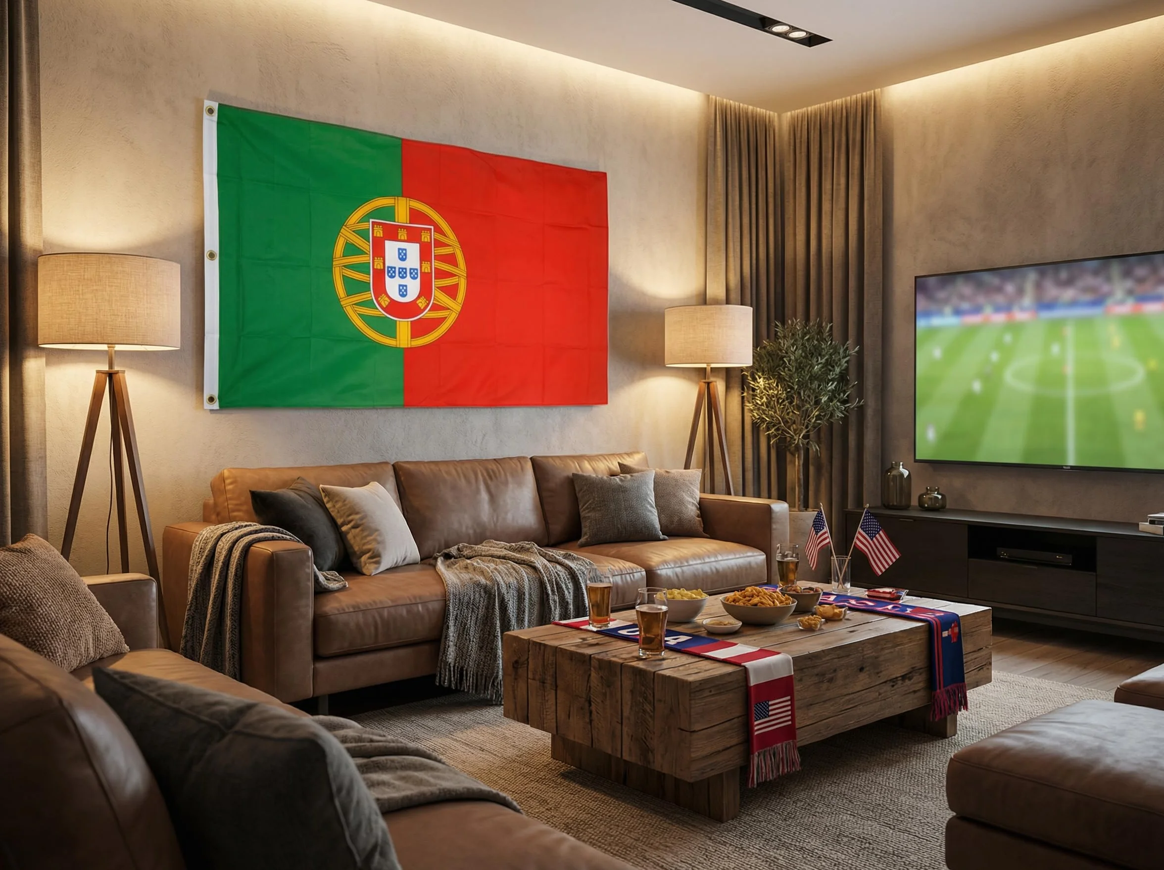 Drapeau Portugal XXL 150x250 cm avec autocollant et 3 œillets métalliques