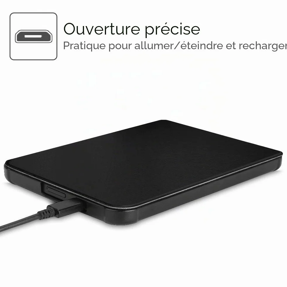 FINTIE Étui pour Kobo Clara HD 6 Pouces 2018 (Numéro de Modèle: N249) - Housse Fine et Légère Coque Fermeture Magnétique Fonction Réveil/Sommeil Automatique, Noir