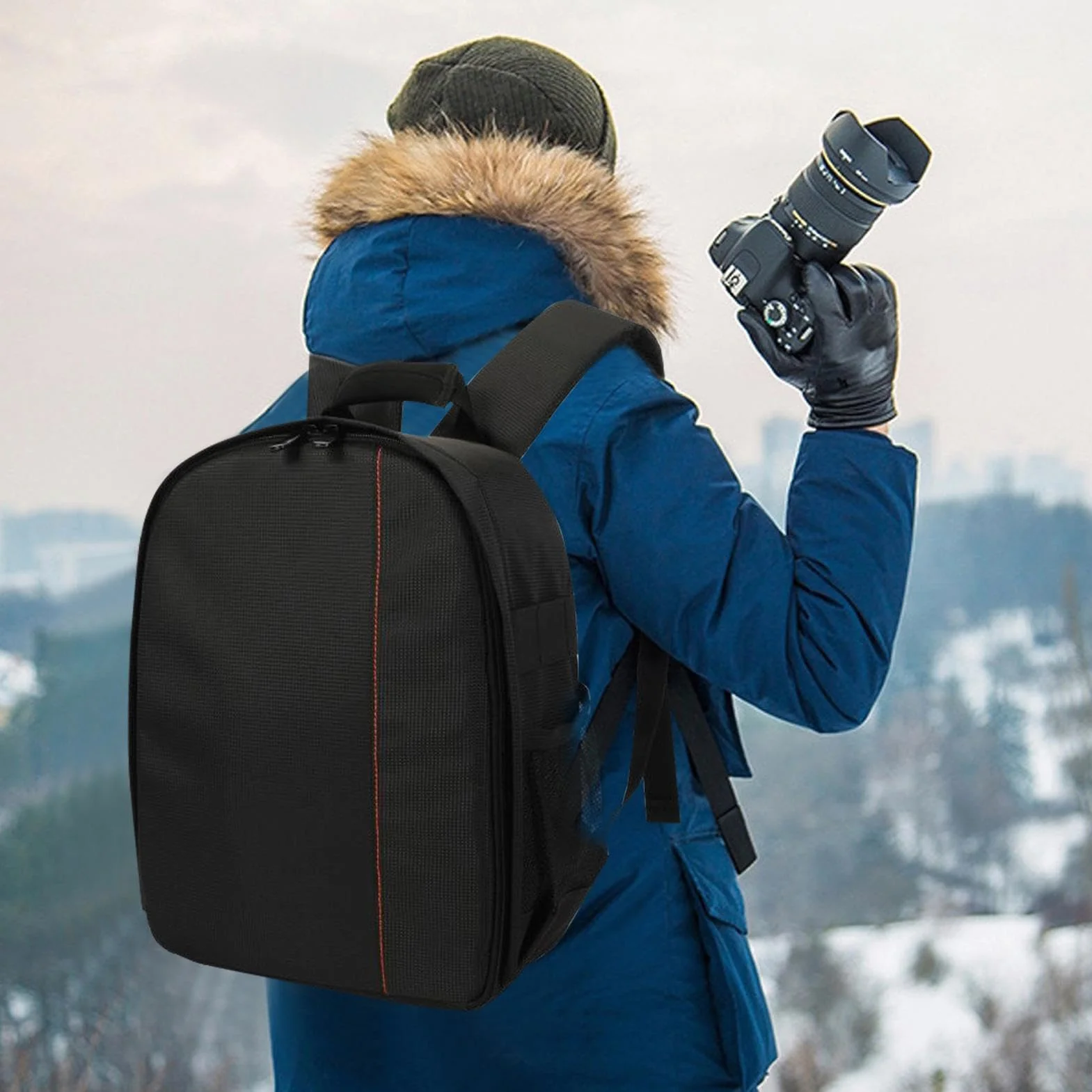 Sac à Photographie Voyage | Pochette étanche pour Appareil Photo avec Support de Trépied | Sac à Dos Photo Résistant à L'usure