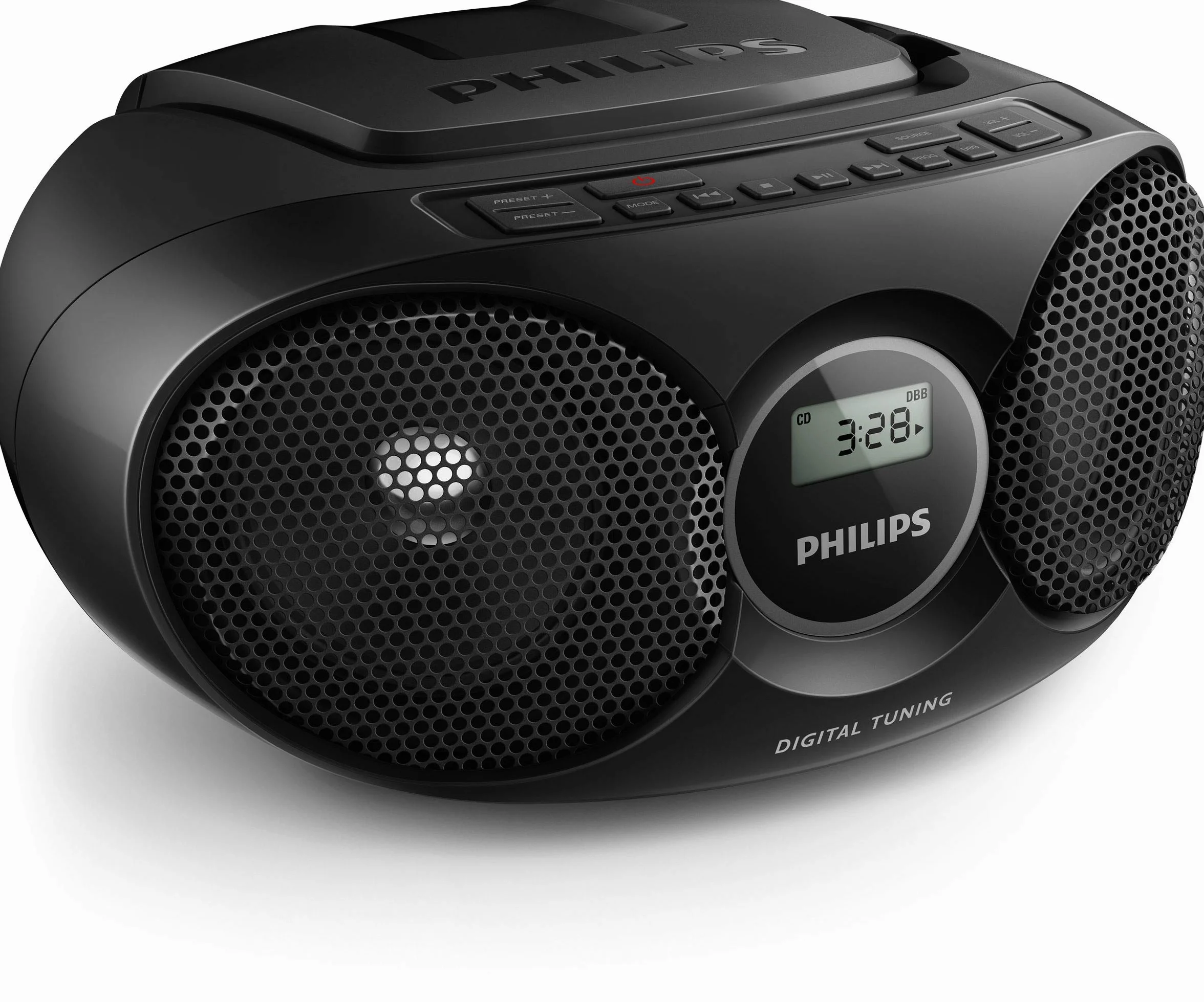 Philips Audio Lecteur CD Portable/Radio FM, Dynamic Bass Boost, Entrée Audio/Radio CD Philips AZ215B/12 Noir