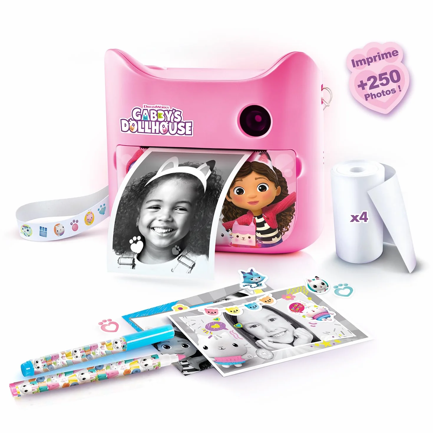 Canal Toys - Appareil Photo Numérique Instantané Enfant 4 Ans + - Design Gabby Et La Maison Magique - Impression Thermique sans Encre avec Filtres Et Cadres Inclus - Idée Cadeau Enfant - GAB 005