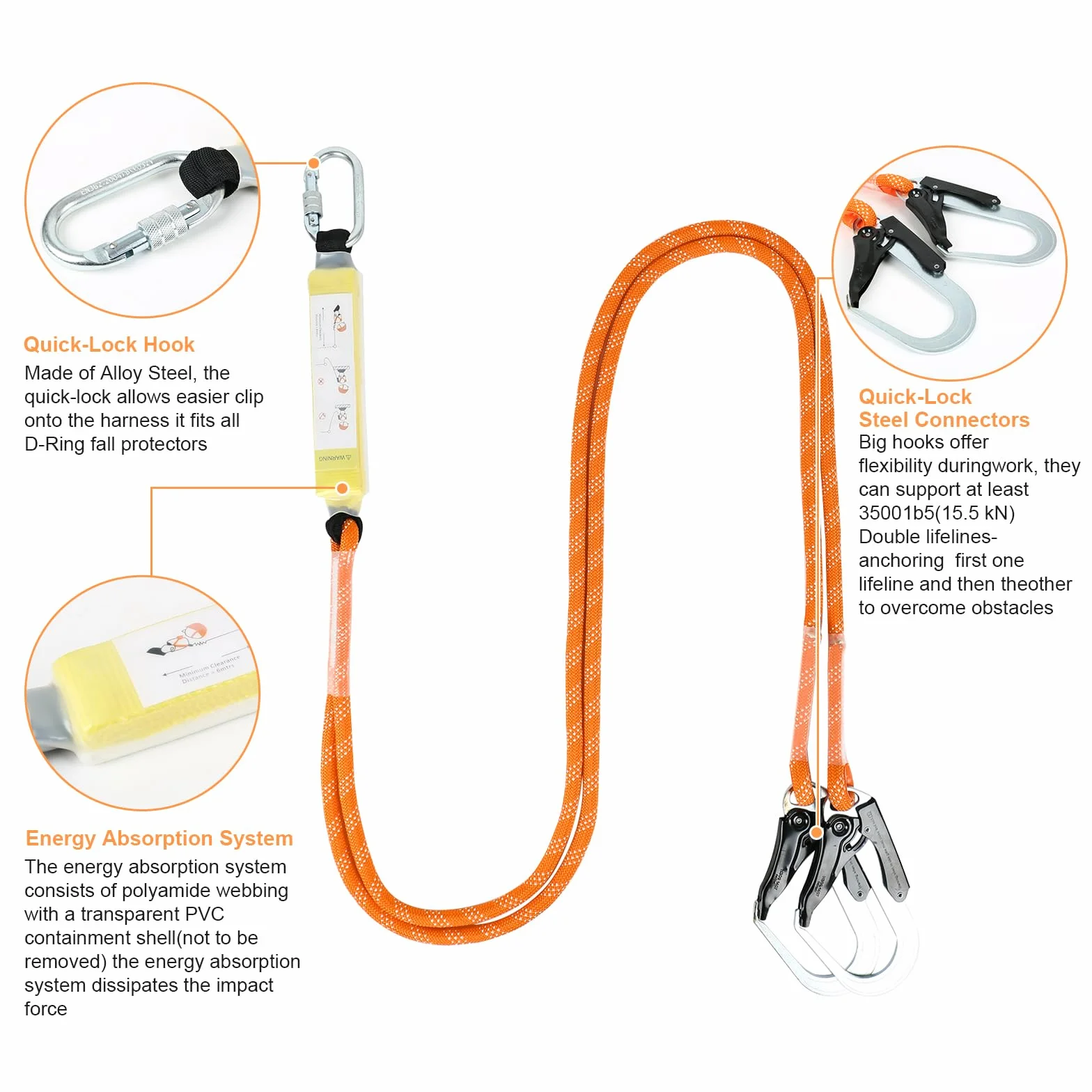 Ensemble ceinture sécurité complète F amovible passants poitrine protection chutes taille hanches alpinisme