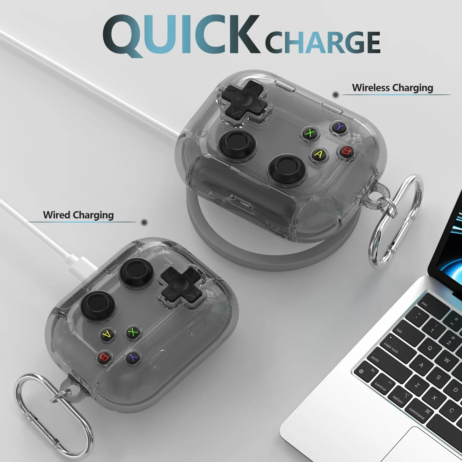 Étui rigide transparent RFUNGUANGO pour AirPods Pro 3 avec verrou et kit de nettoyage