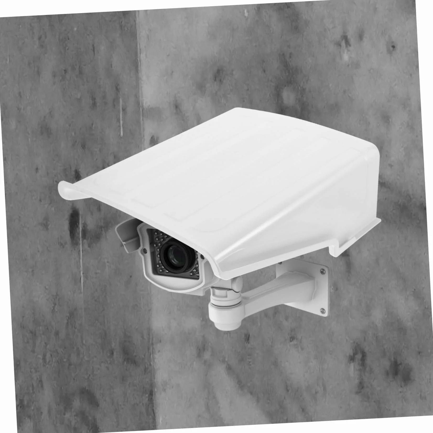 HOMSFOU Housse De Pluie pour Appareil Photo Bouclier De Caméra Extérieure Housse De Pluie pour Sonnette Caméra De Housse De Pare-Pluie Abri Protéger Blanche Plastique Protection Solaire